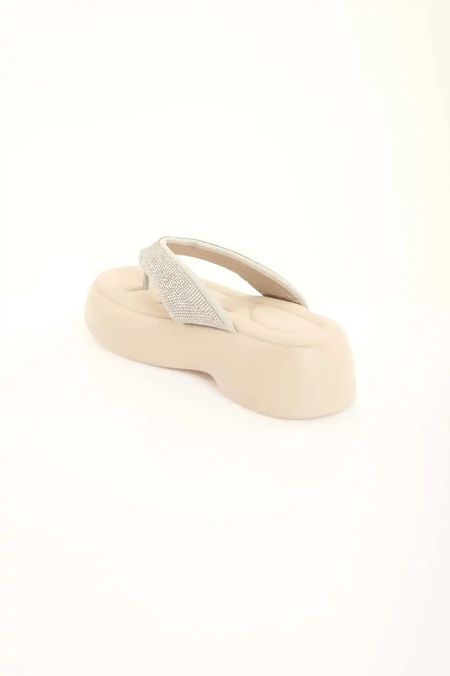 Rhinestone Platform Thong Sandals - Image 4