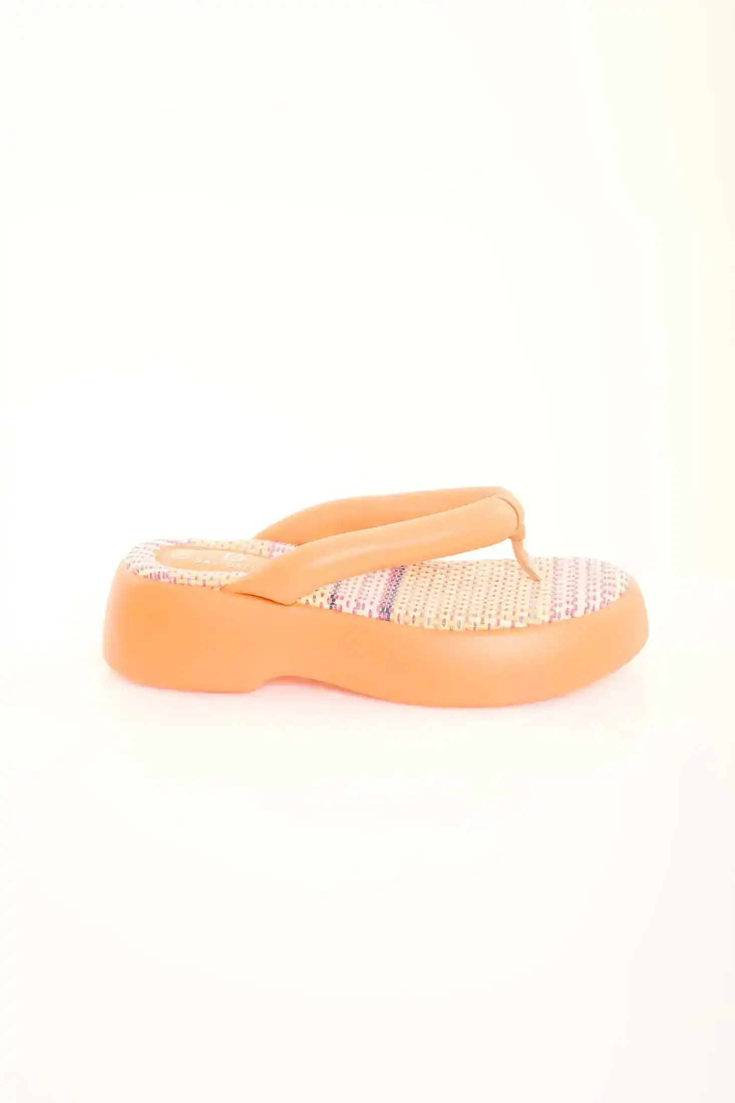 Fabric Insole Platform Thong Sandals - Image 3