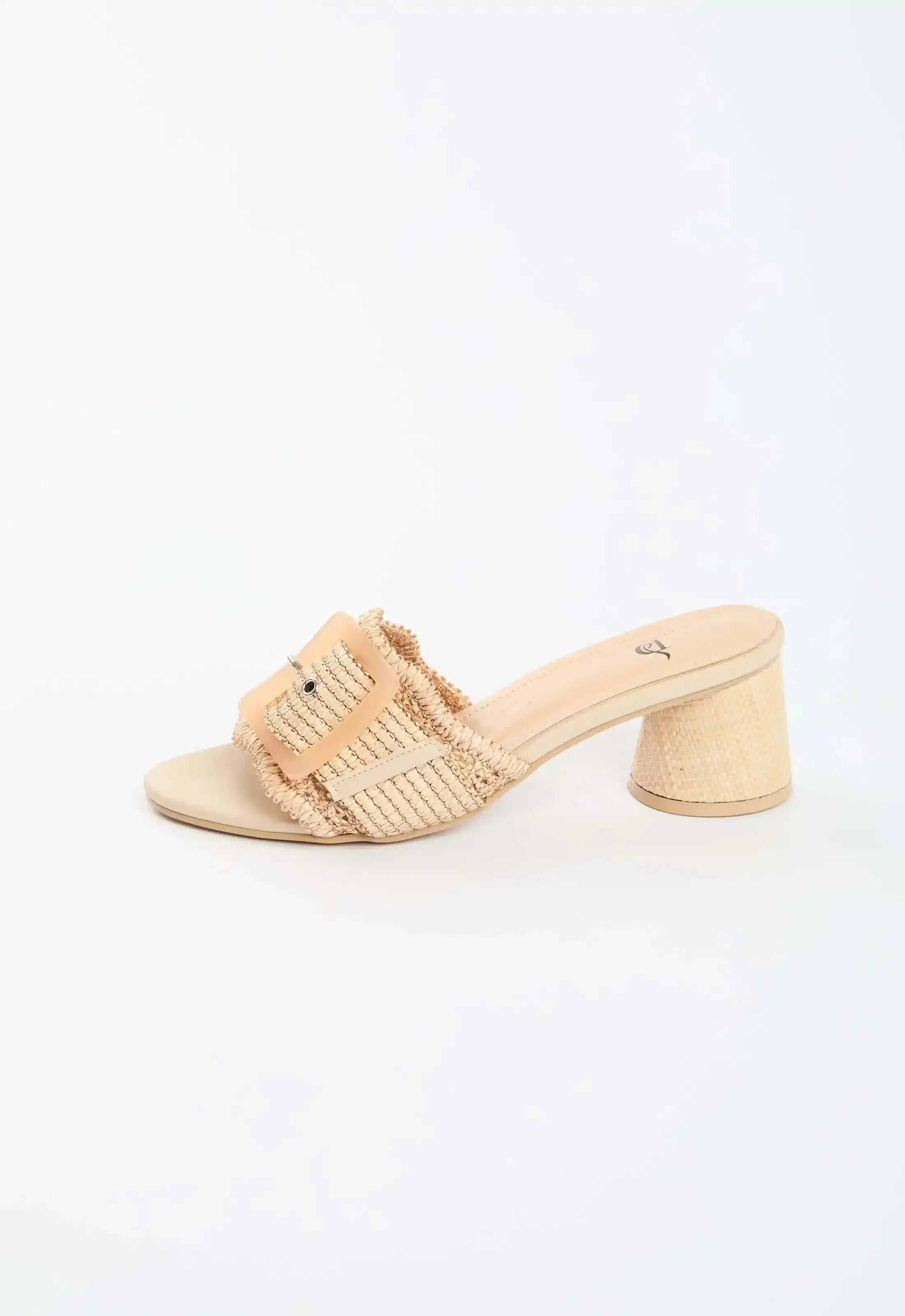 Woven Buckle Block Heel Mules - Image 3