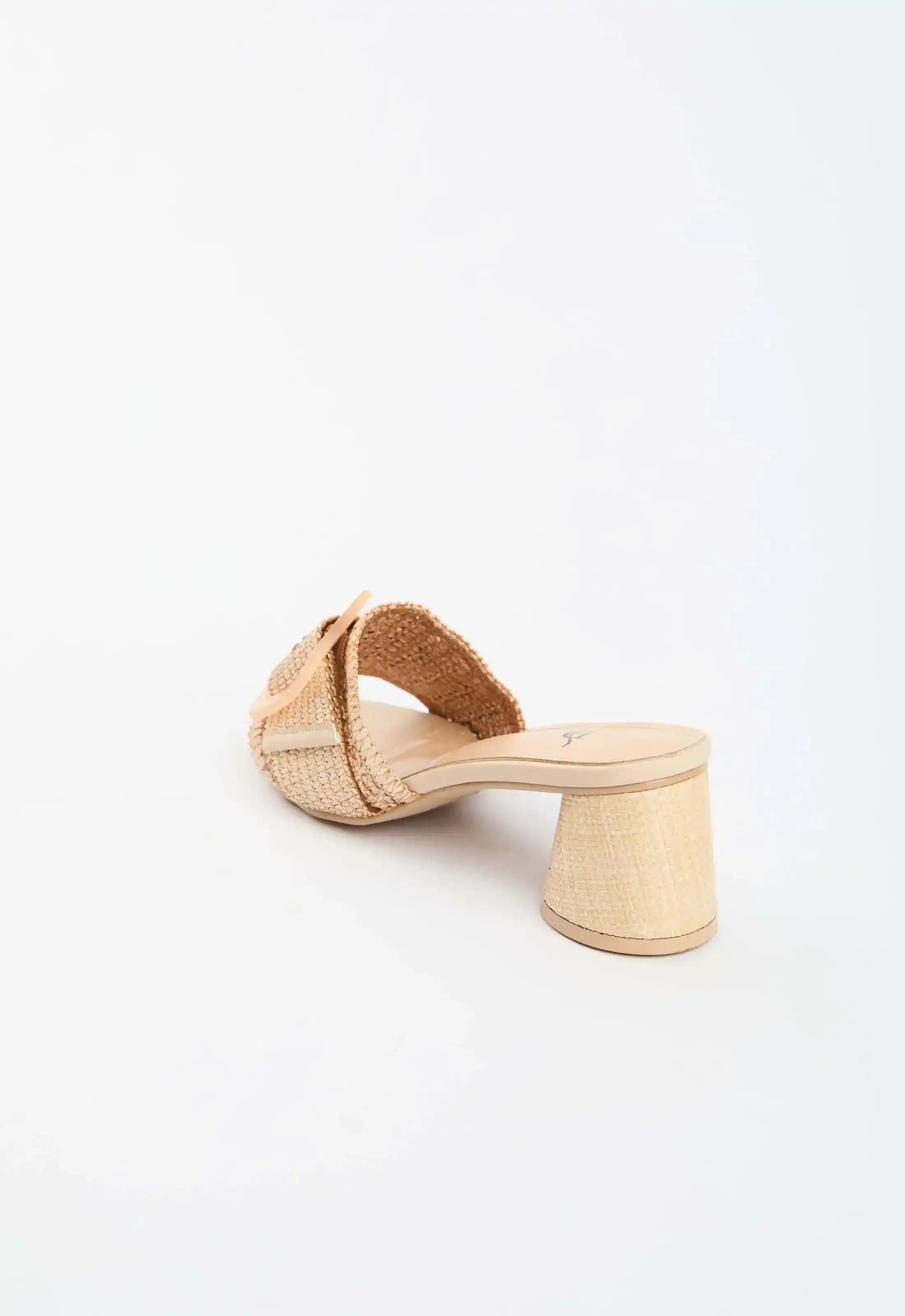 Woven Buckle Block Heel Mules - Image 4