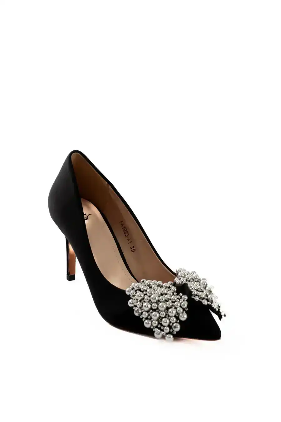 Satin Embellished Stiletto Heels - Image 2
