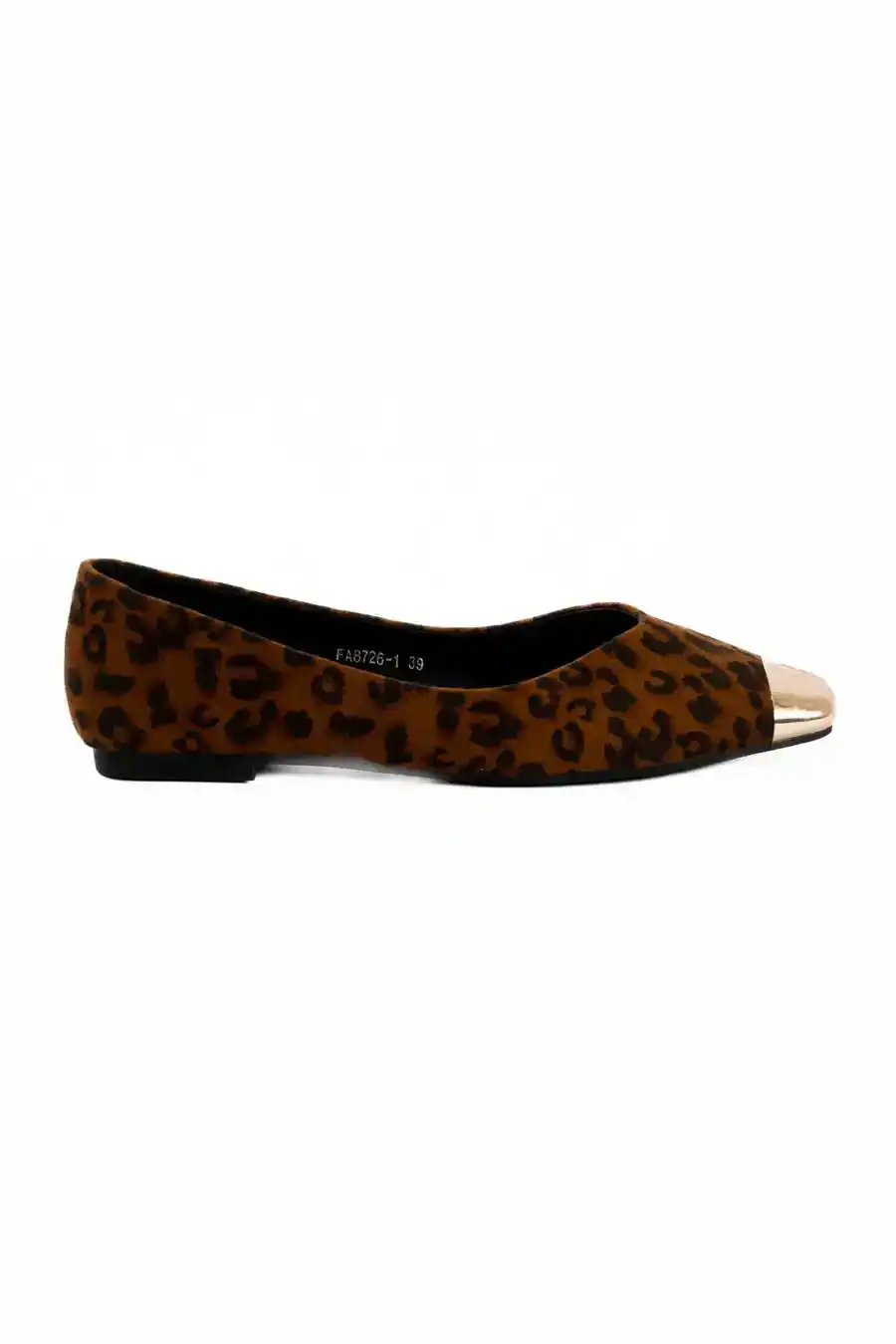 Suede Metallic Toe Flats Design - Image 3