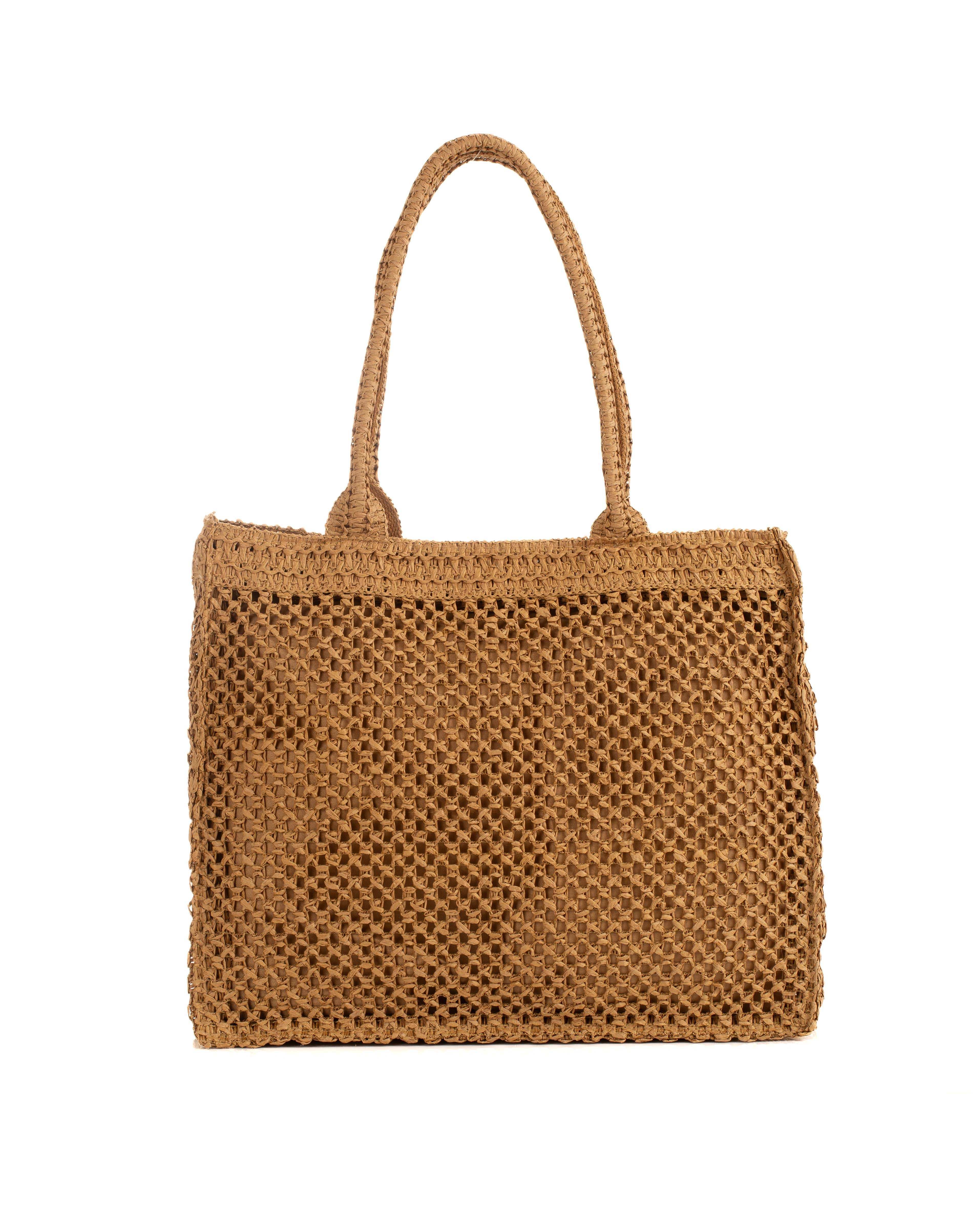 Embroidered "Here Comes The Sun"Crochet Beach Bag - Image 3