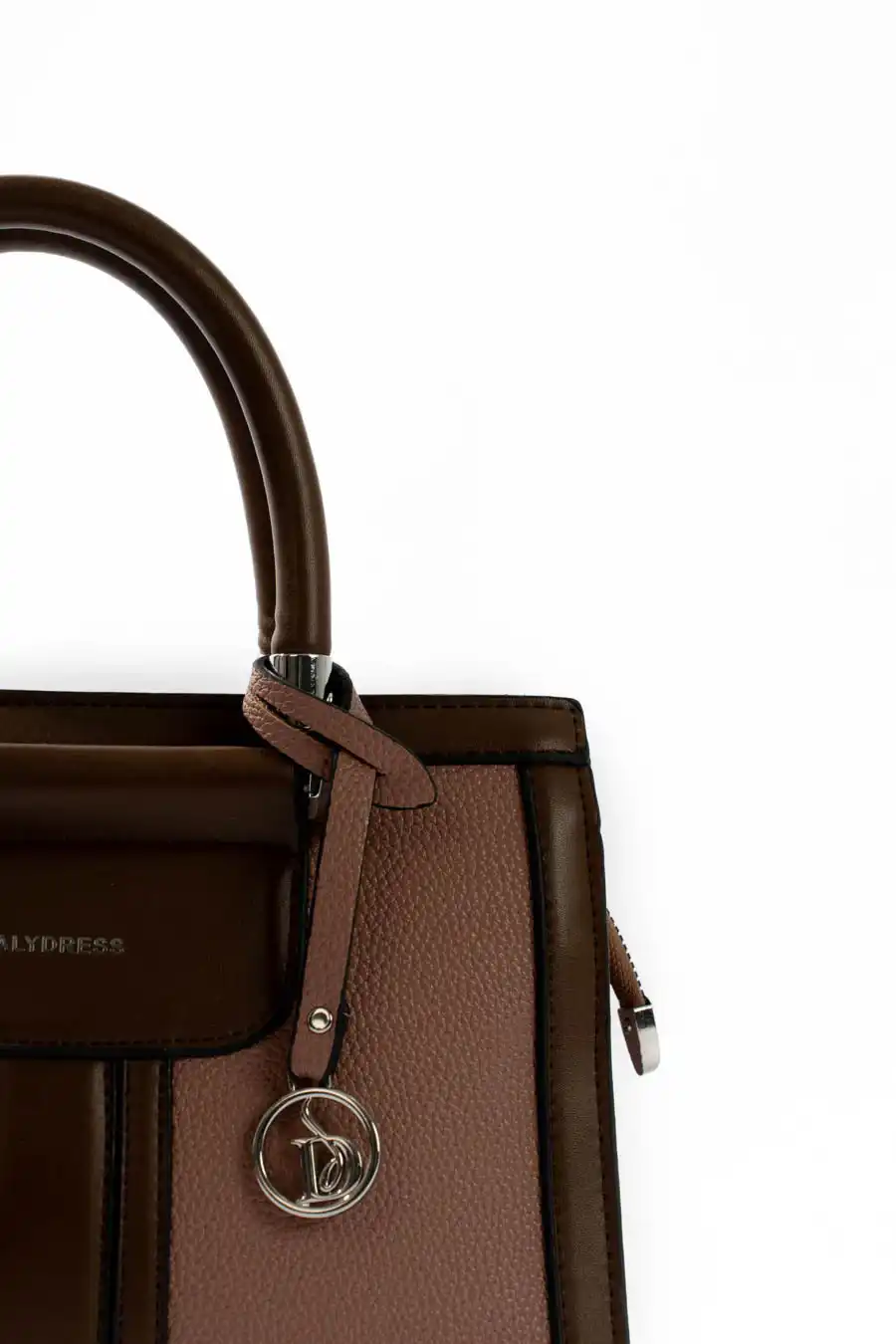 Blush & Mocha Structured Handbag - Image 4