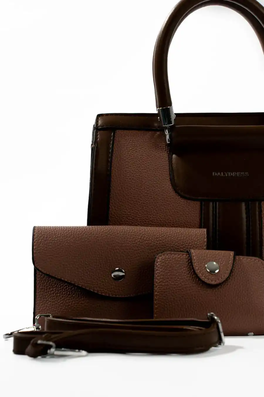 Blush & Mocha Structured Handbag - Image 5