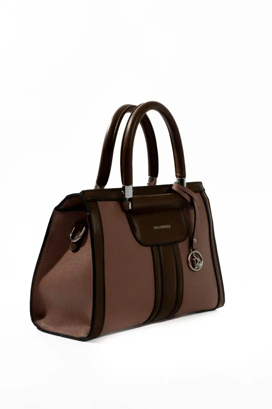 Blush & Mocha Structured Handbag - Image 7