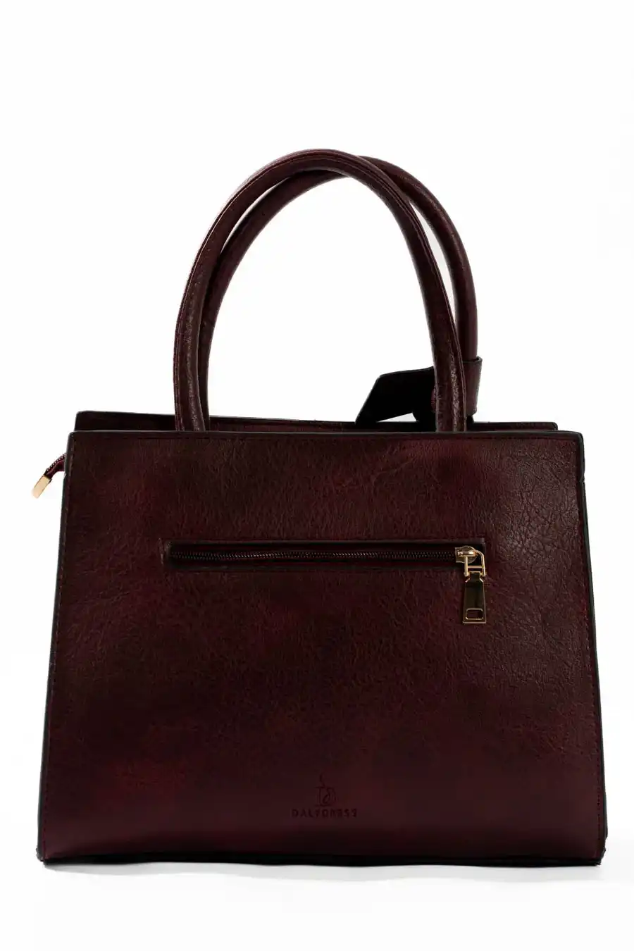 Maroon Structured Handbag - Image 4