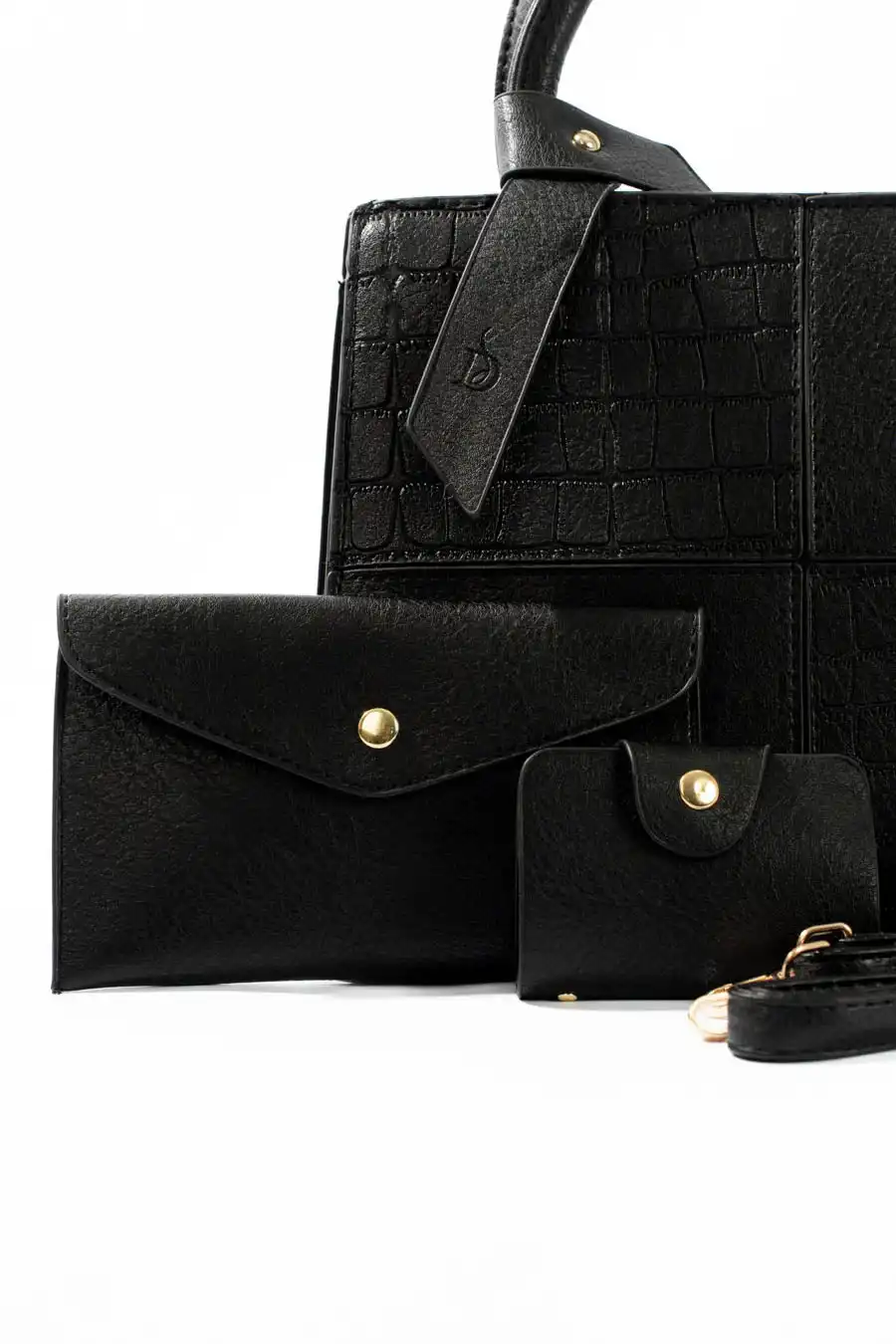 Midnight Textured Structured Handbag - Image 4