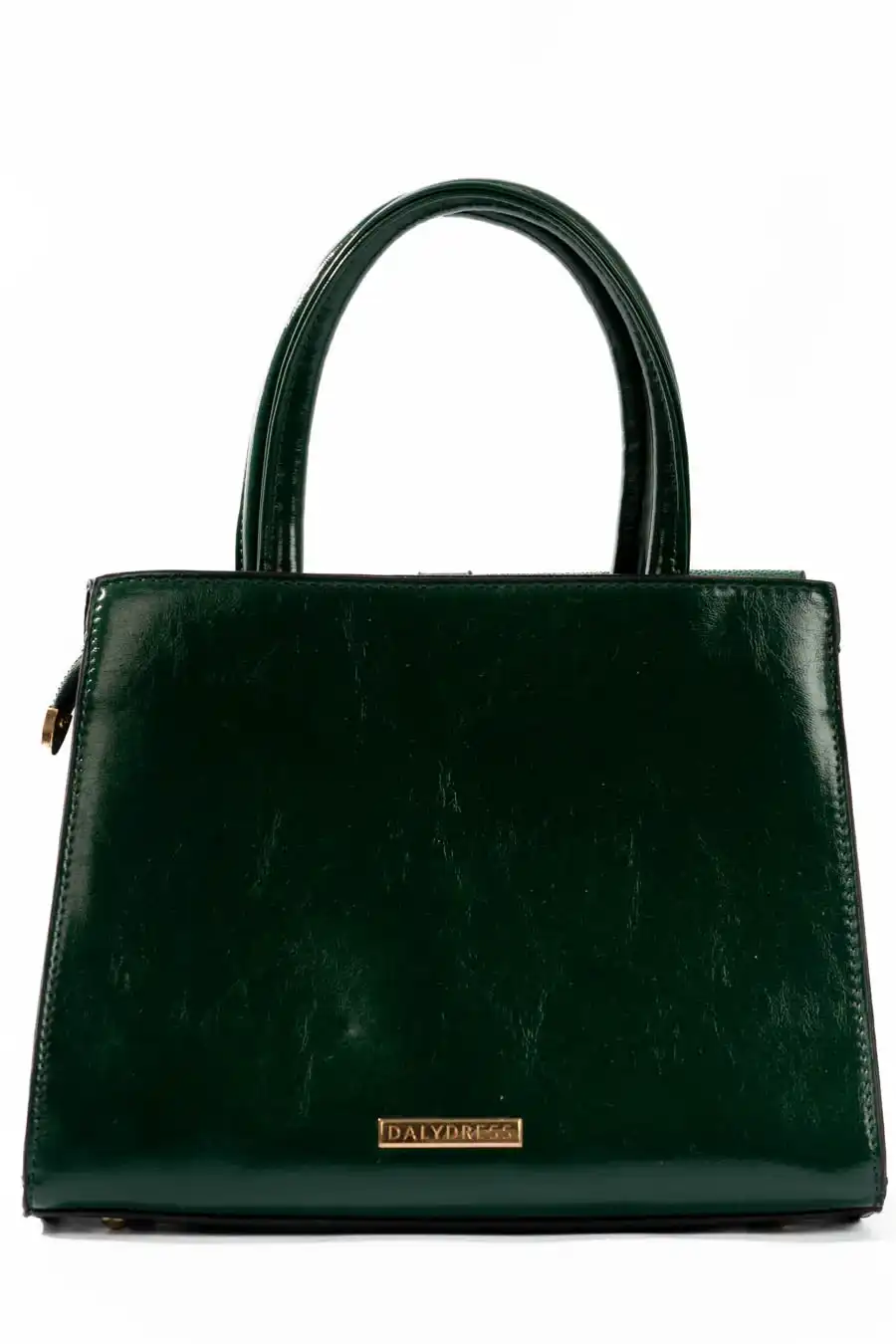Emerald Croc-Embossed Structured Handbag - Image 4
