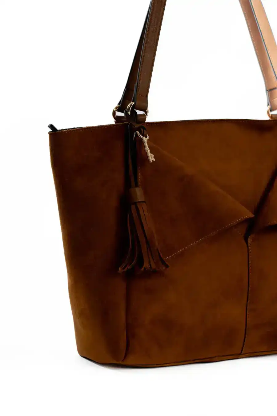Solid Suede Stylish Shoulder-Bag - Image 4