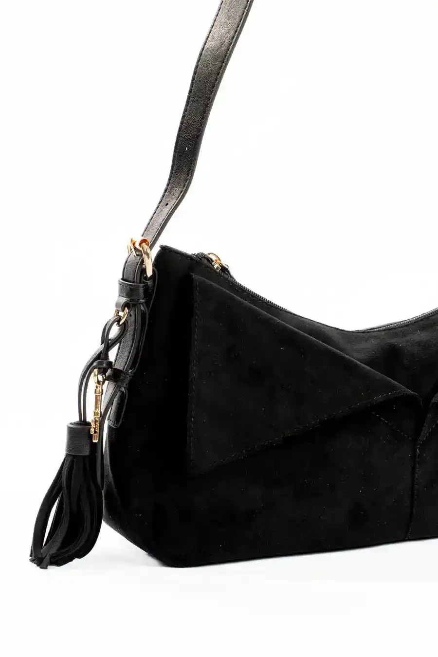 Classic Suede Shoulder-Bag with Detachable Straps - Image 2