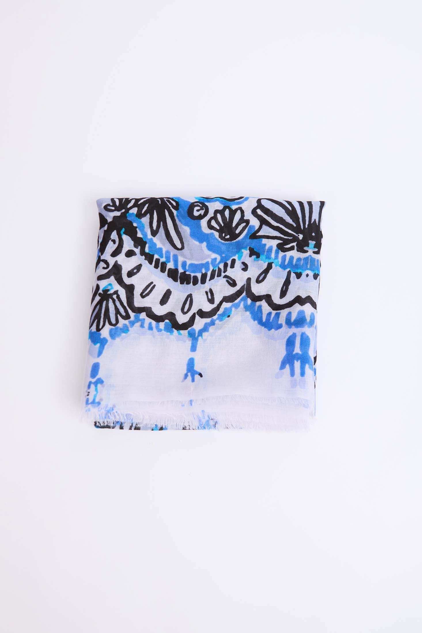 Women Scarf Blue Multicolor - Image 4
