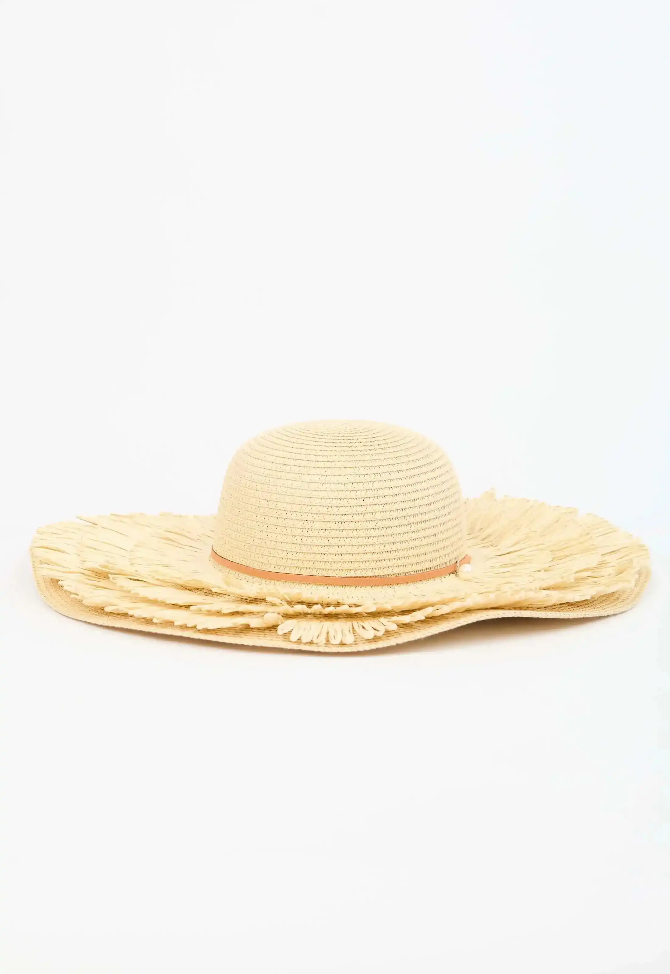 Fringed Edge Straw Sun Hat - Image 4