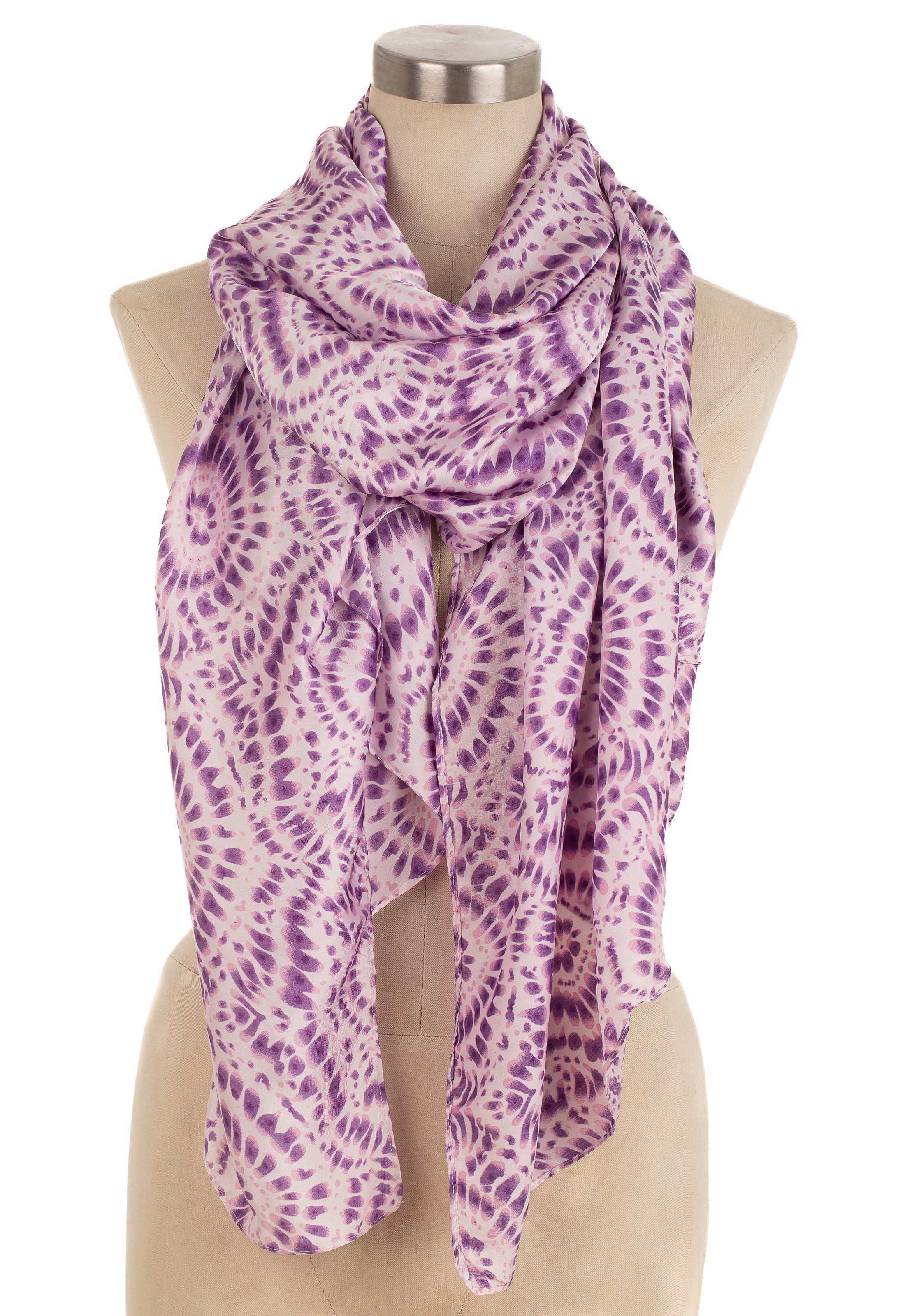 Elegant Spiral Pattern Scarf with Subtle Tones - Image 3