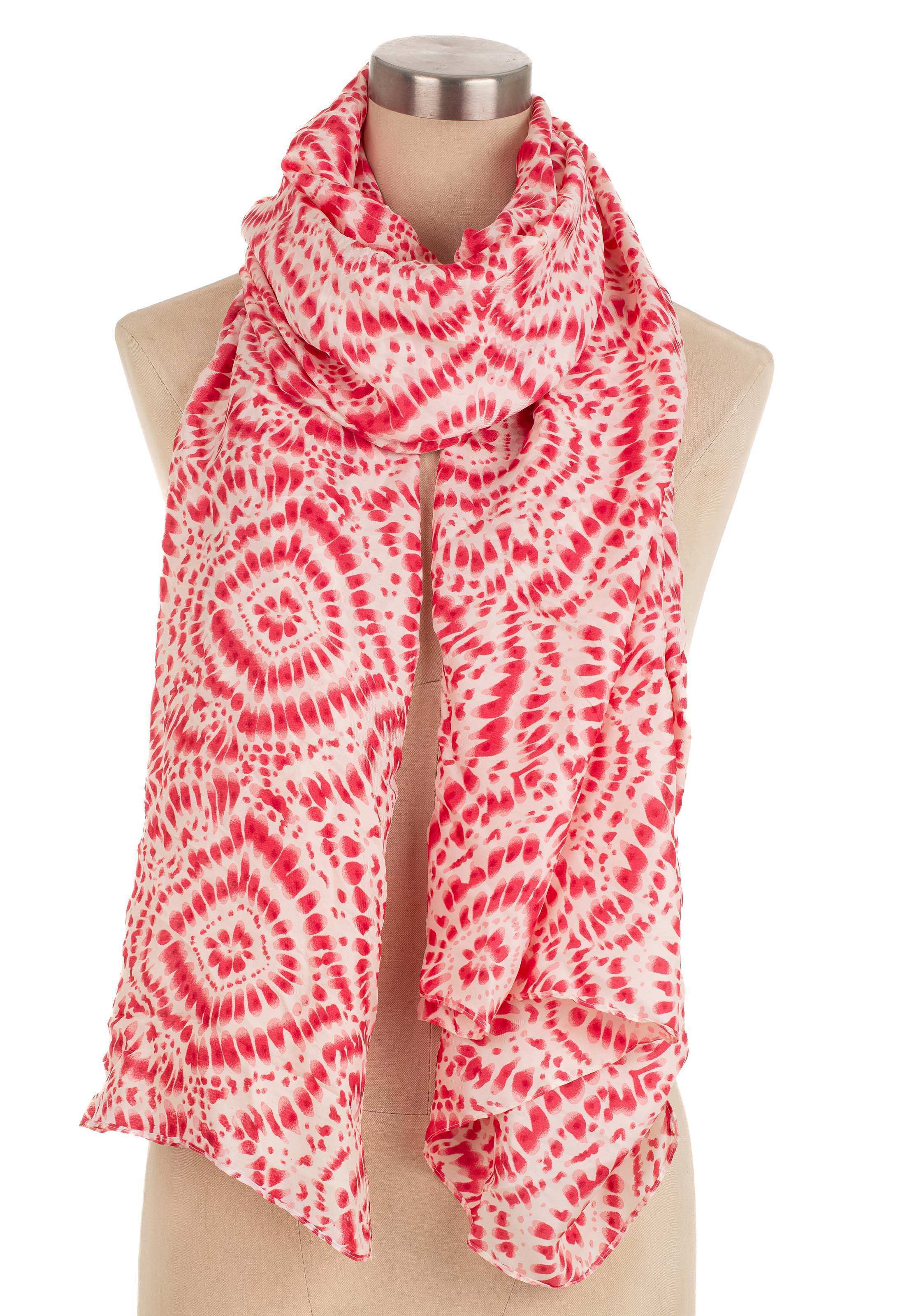 Patterned Casual Scarf with Bold Accents - Image 3