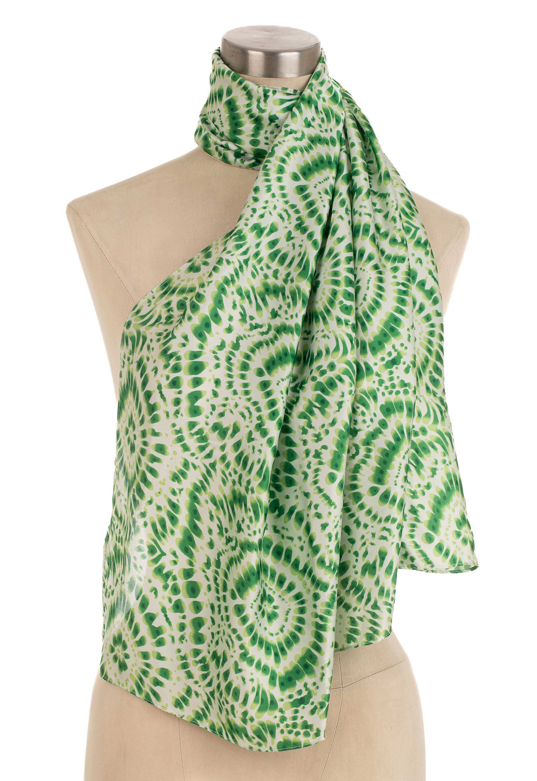 Chic Spiral Pattern Scarf with Natural Shades - Image 4