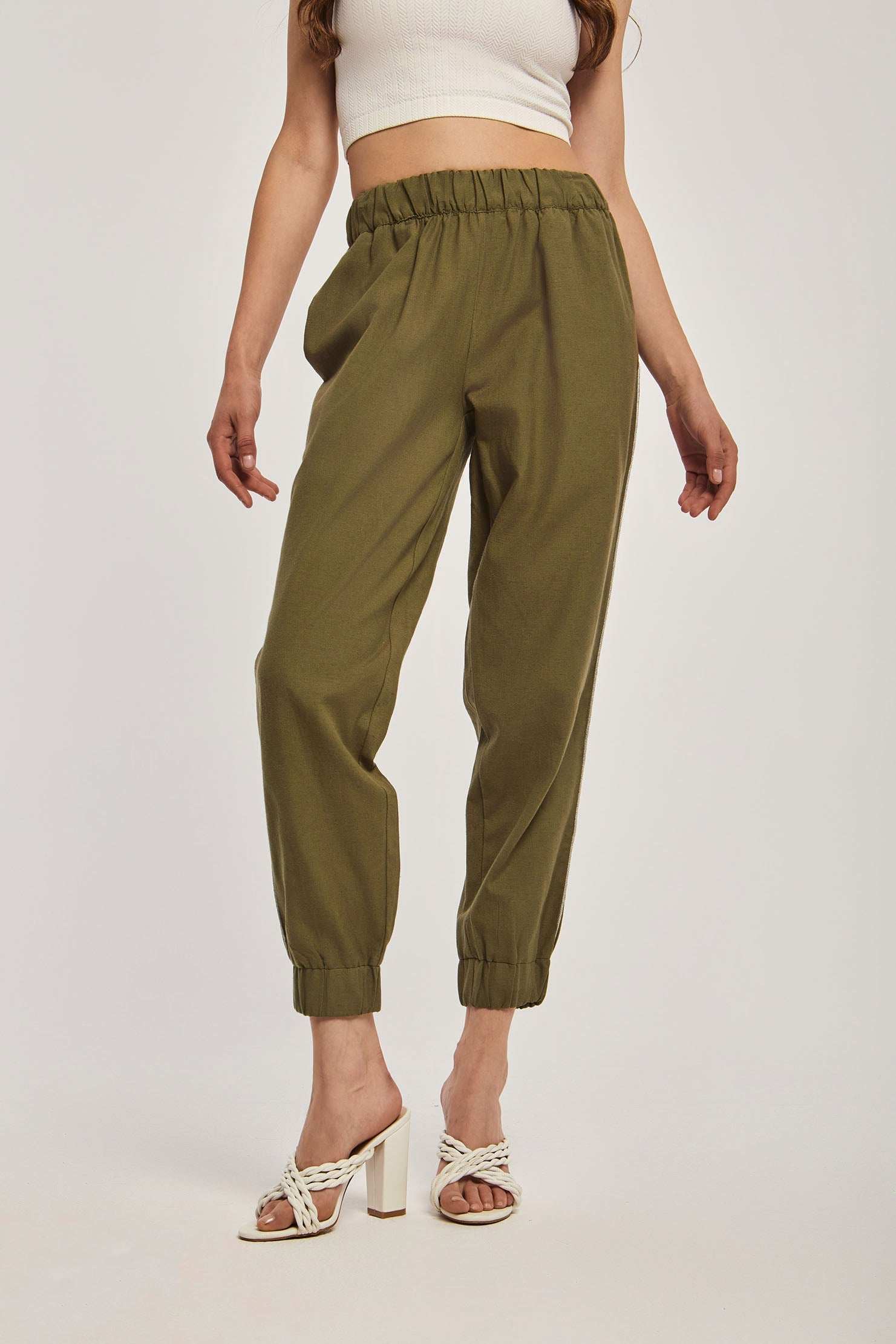 Women Regular Fit Pant - Green
