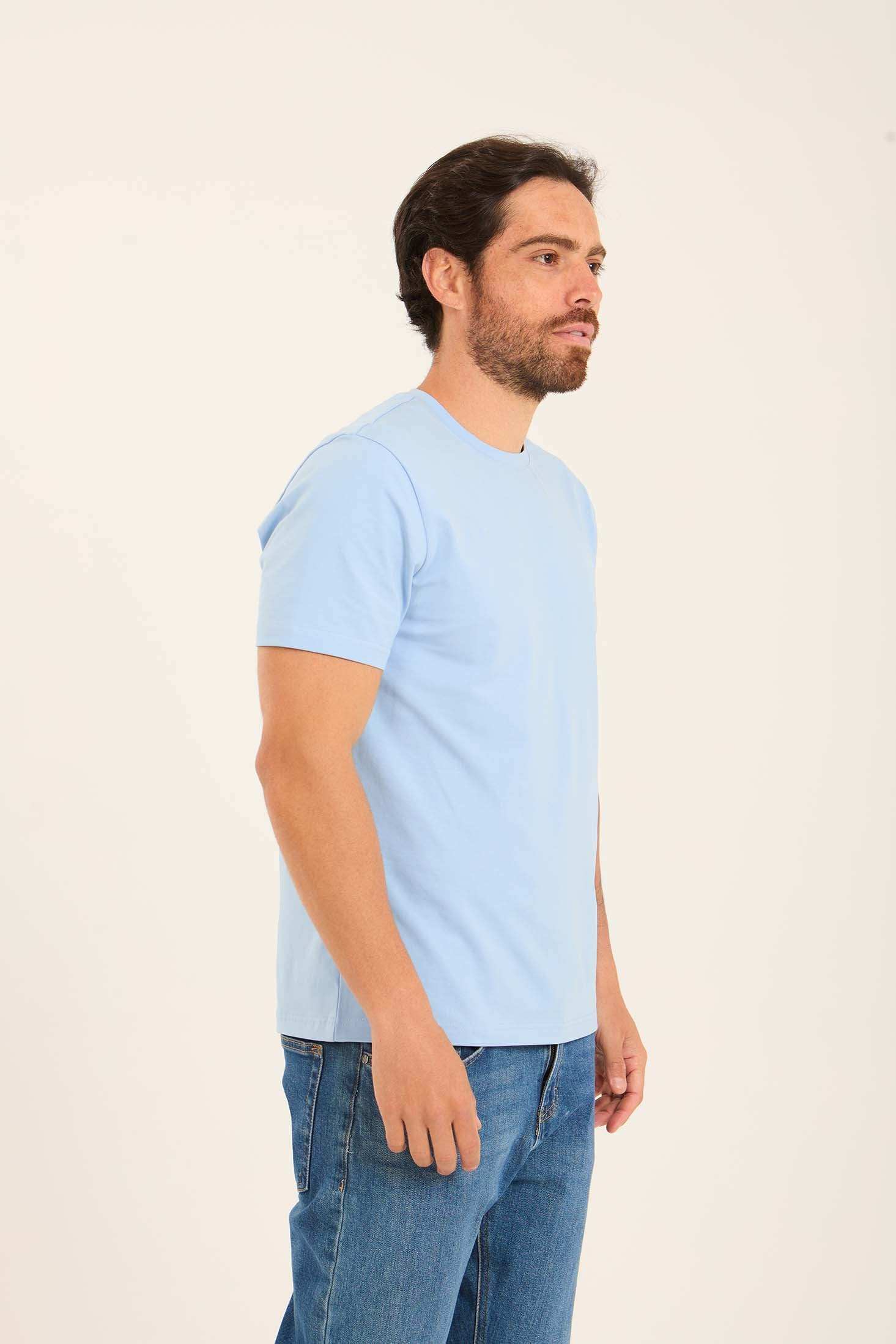 Round Neck Regular Fit Cotton Tee - Image 2