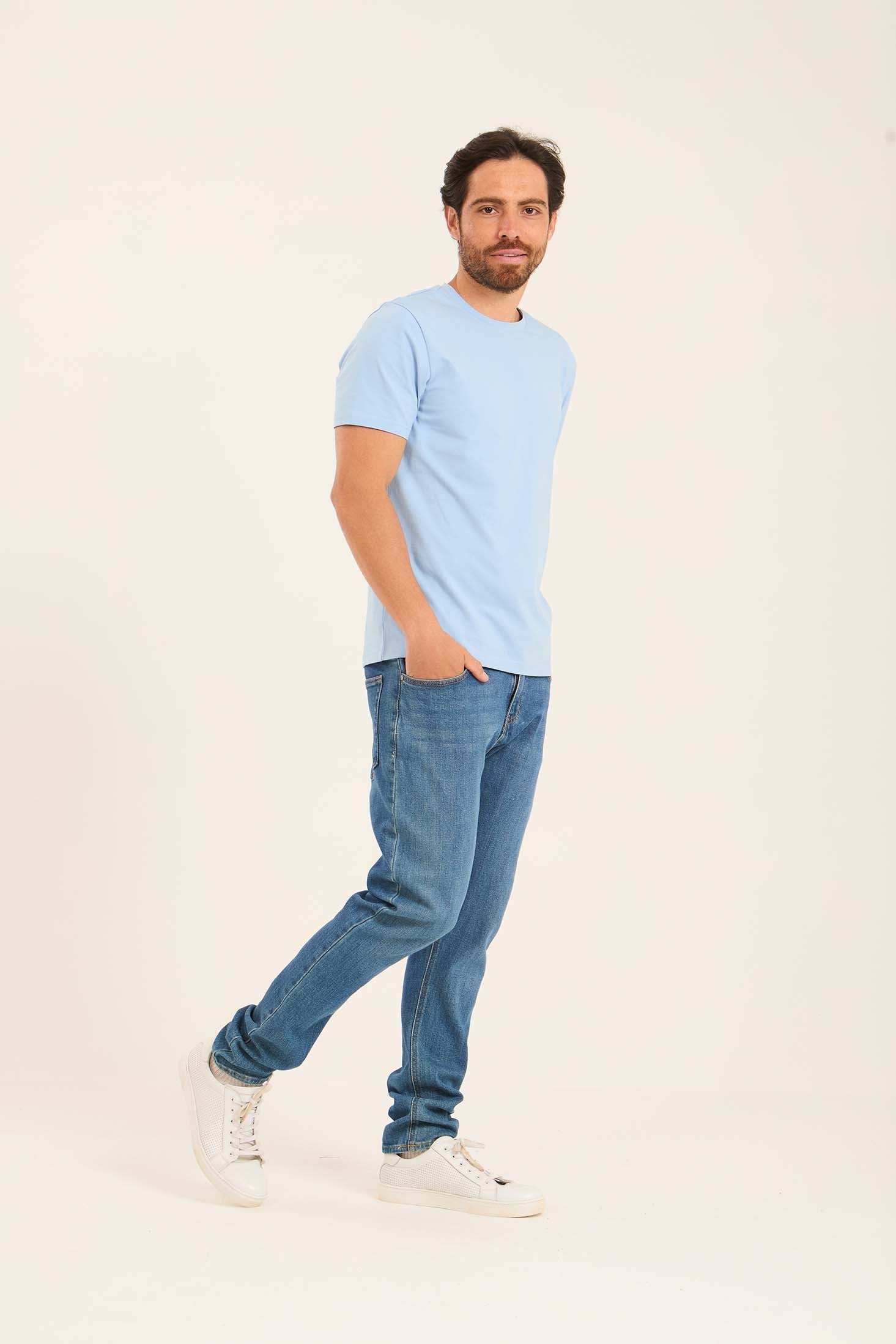 Round Neck Regular Fit Cotton Tee - Image 4