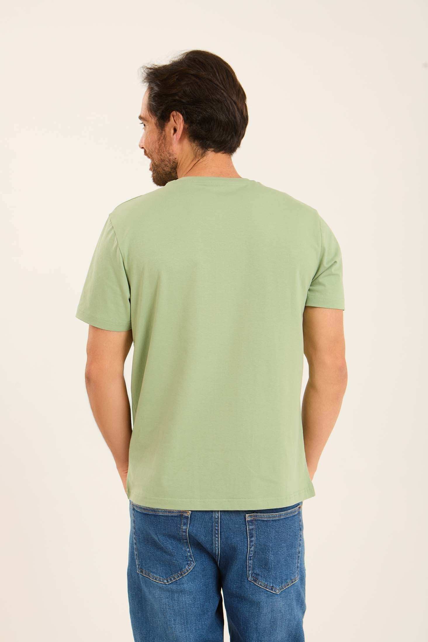 Round Neck Regular Fit Cotton Tee - Image 3