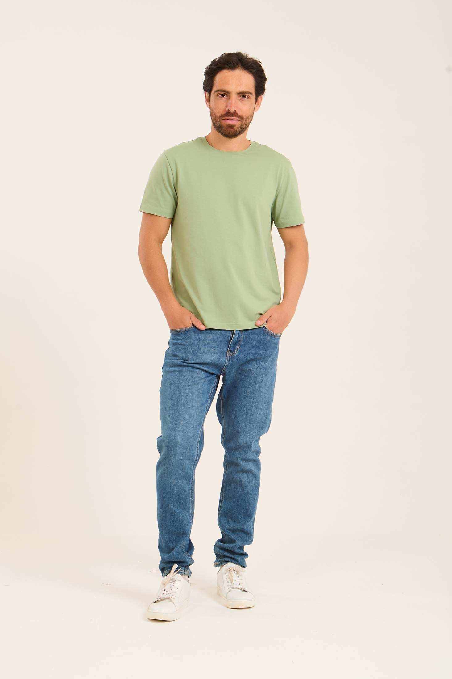 Round Neck Regular Fit Cotton Tee - Image 4