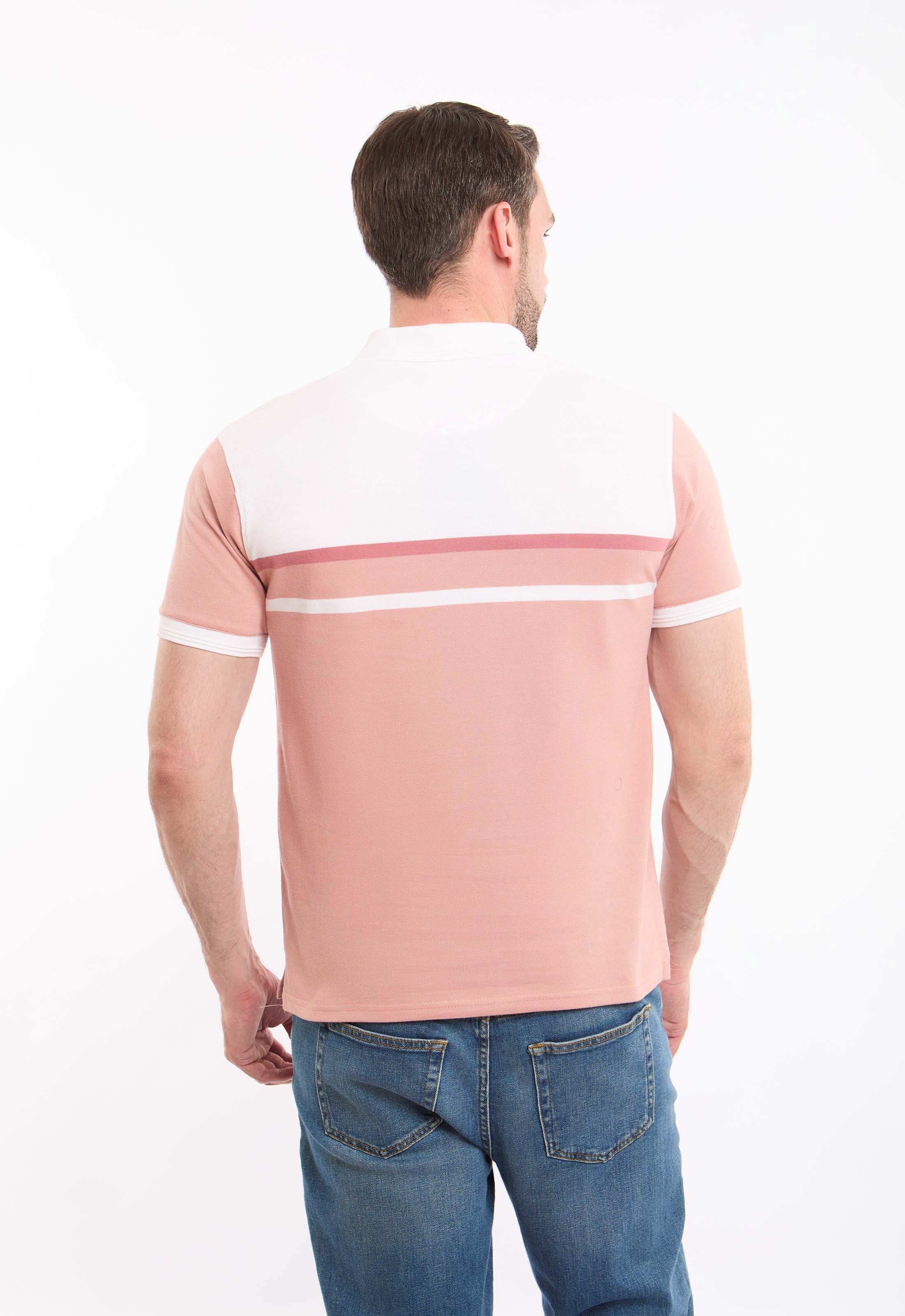 Dual-Tone Short Sleeves Pique Polo Shirt - Image 4