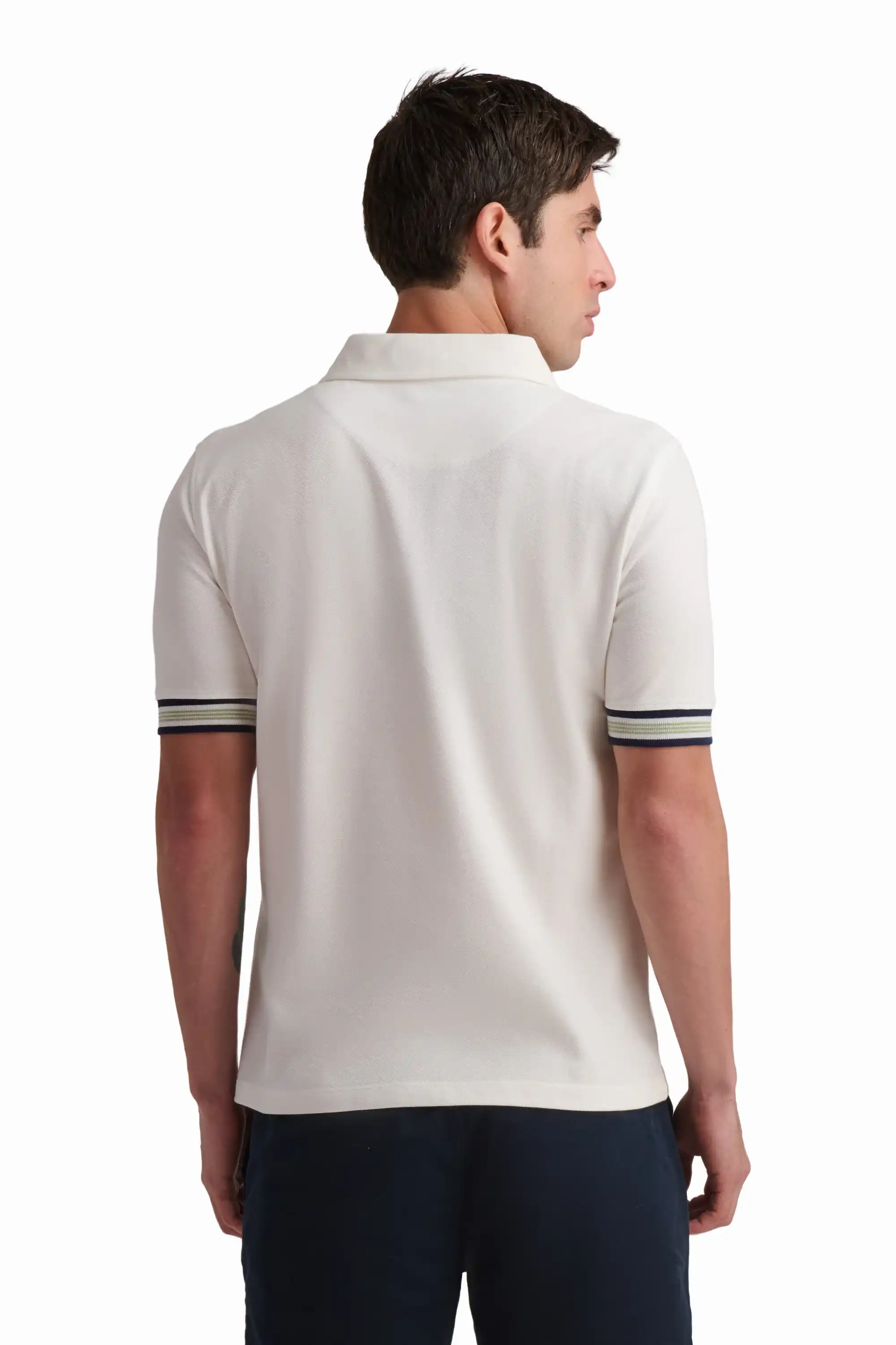 Off-White Zip Polo Shirt - Image 4