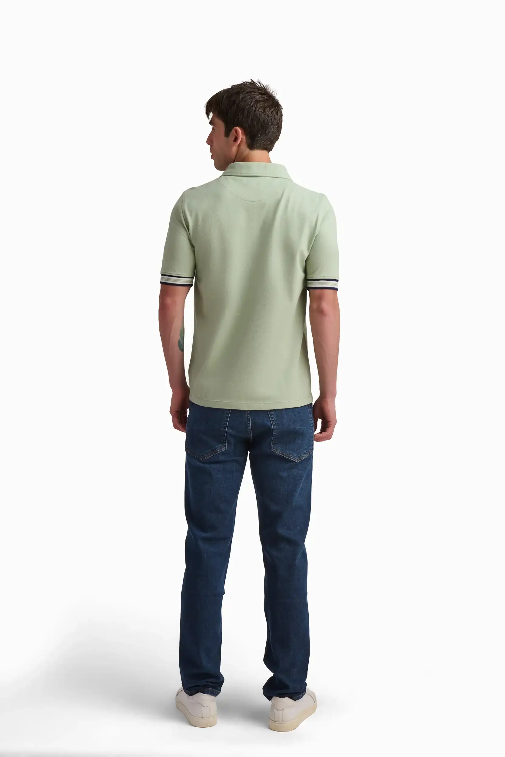 Off-White Zip Polo Shirt - Image 8