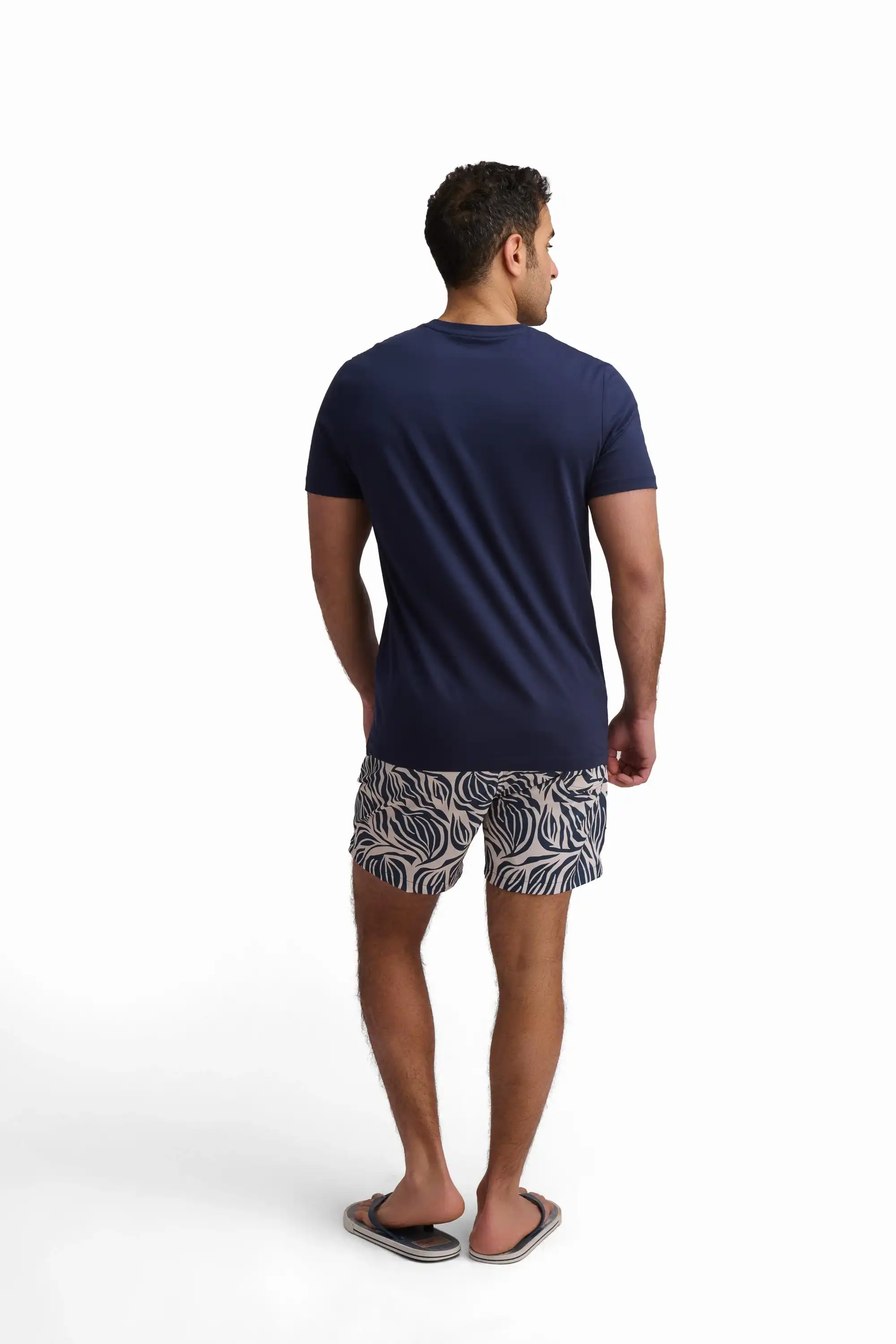 Navy Graphic Cotton T-Shirt - Image 4