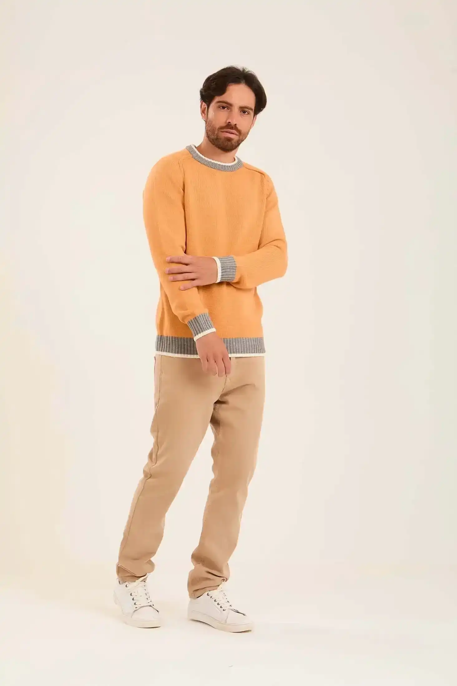 Men Pullover Regular Fit Orange - Image 2