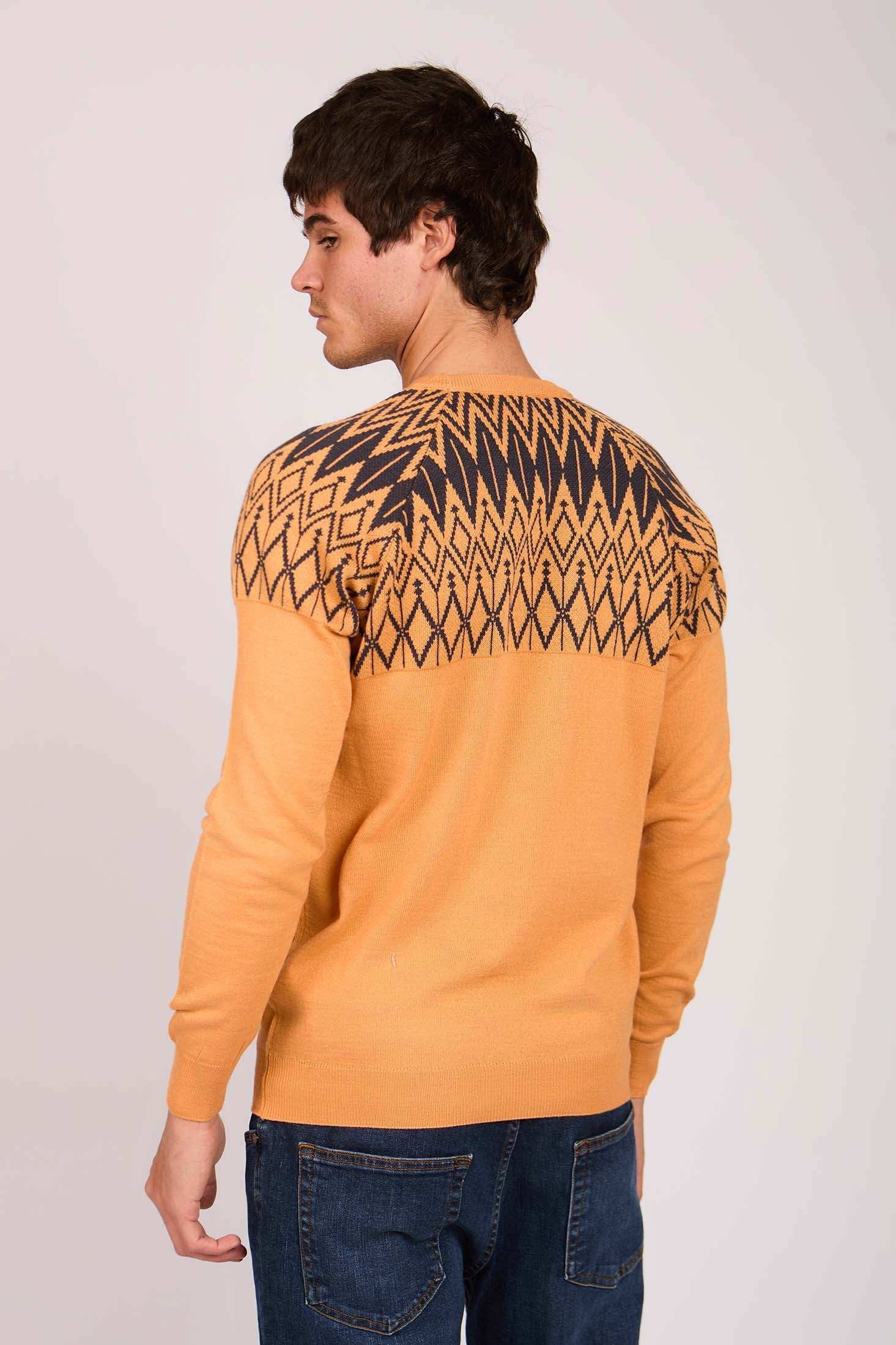 Men Regular Fit Pullover Orange - Image 4