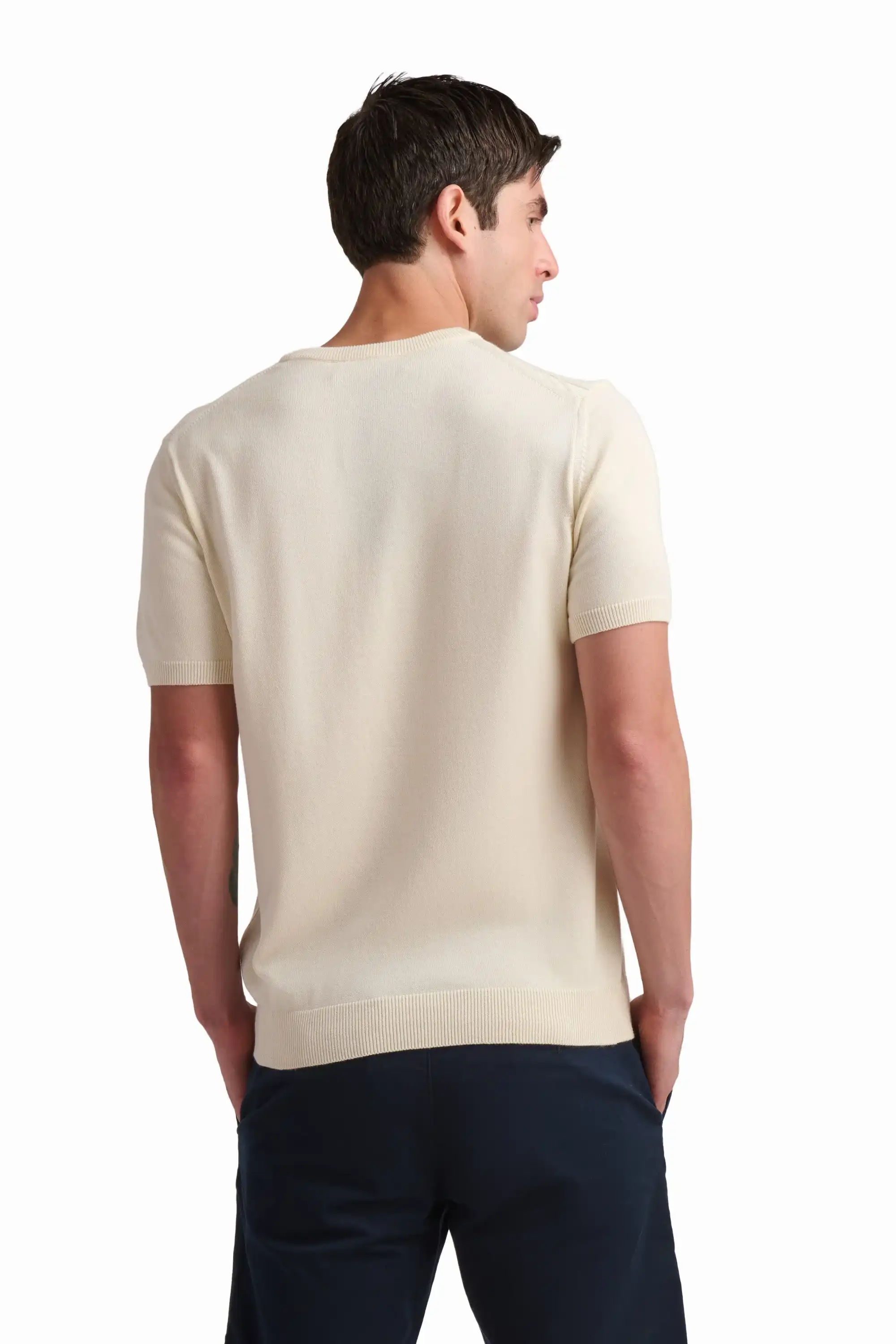Textured Knit Short Sleeve T-Shirt - Image 4