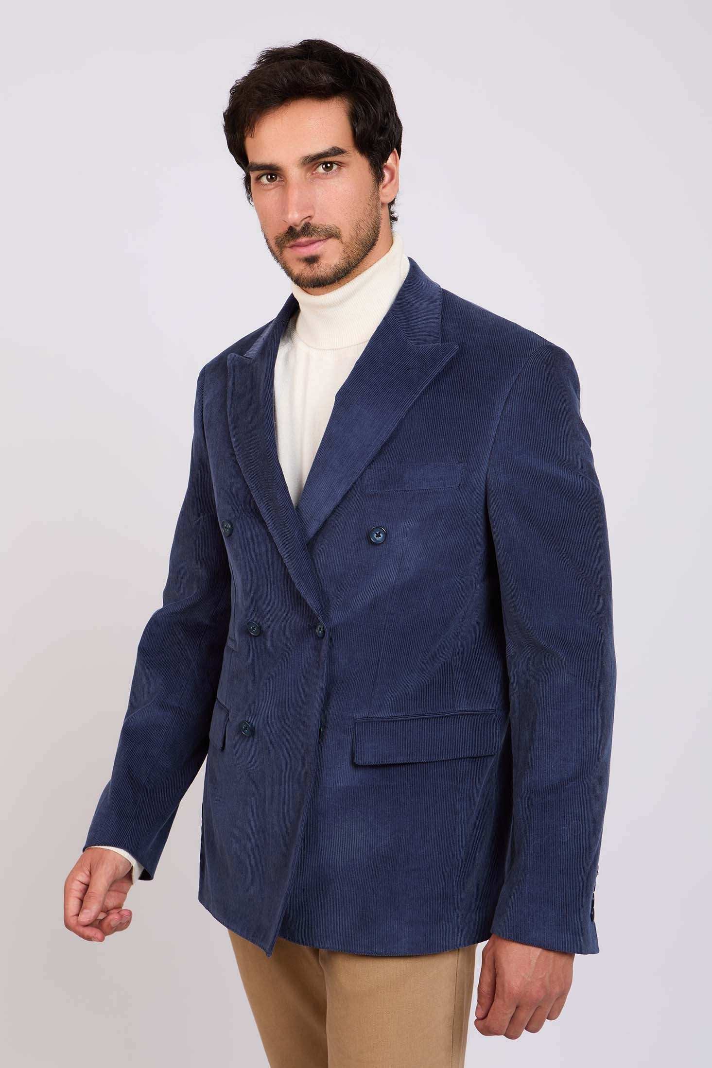 Men Regular Fit Blazer Navy - Image 3