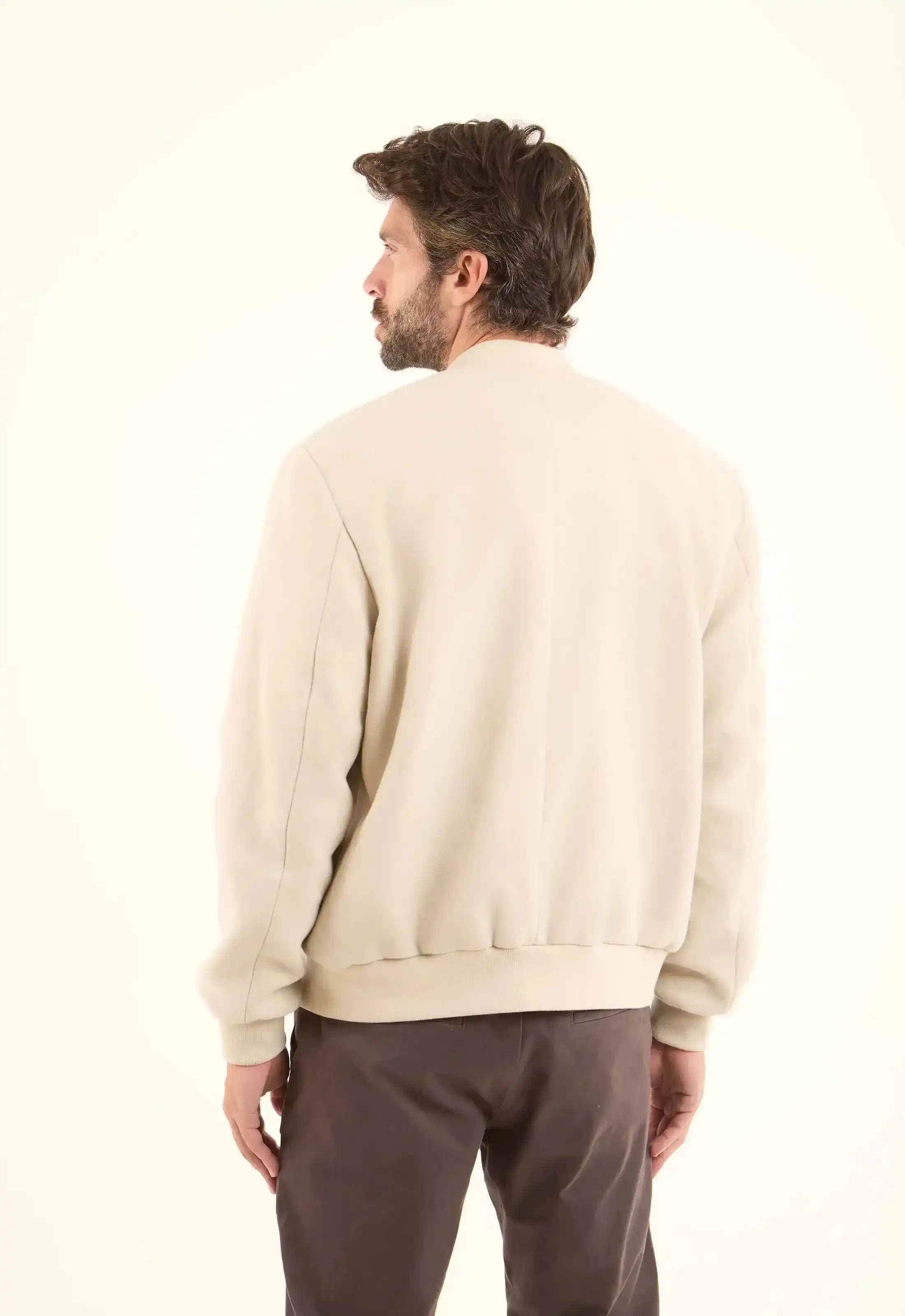 Wool-Blend Bomber Style Jacket - Image 3