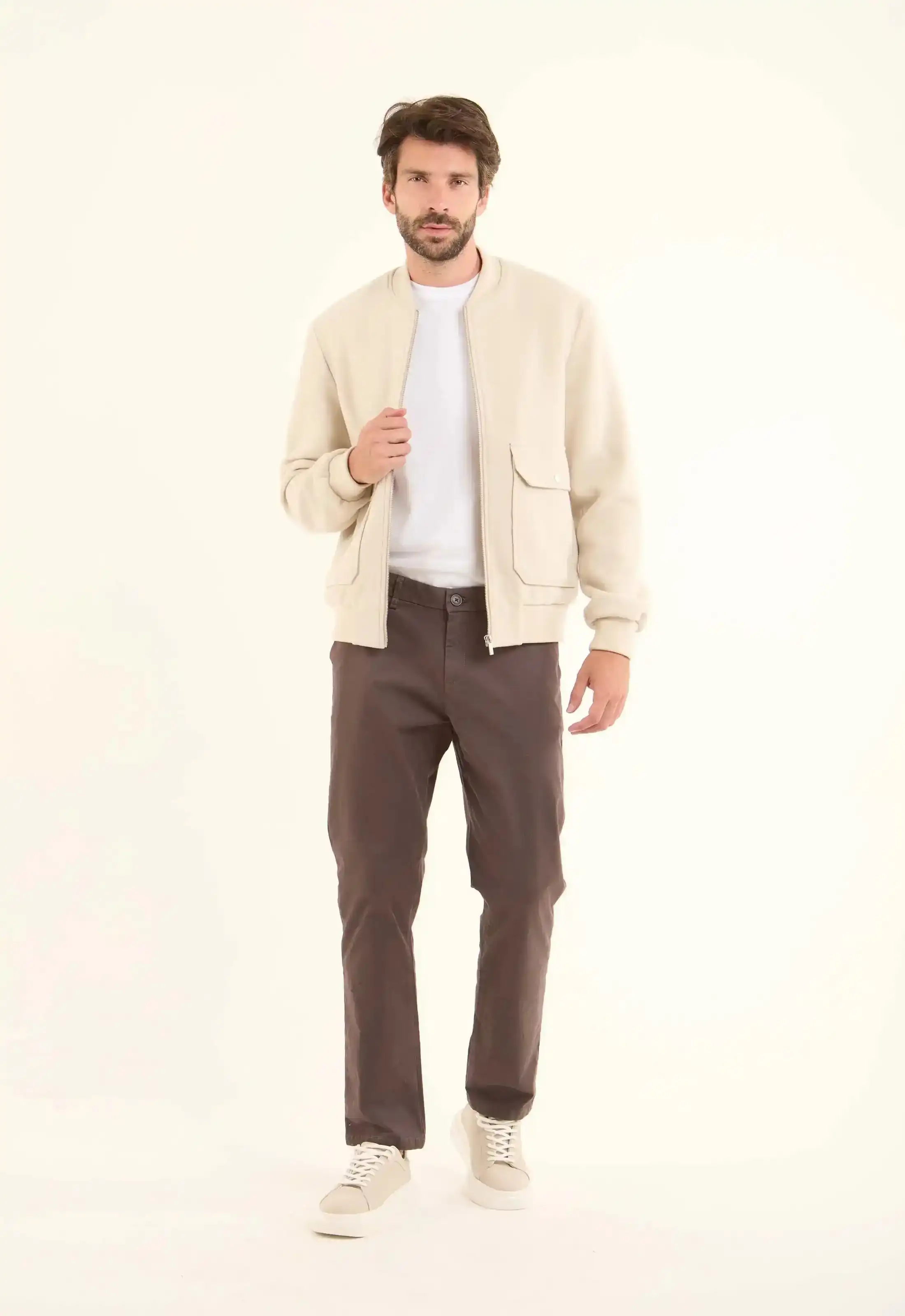 Wool-Blend Bomber Style Jacket - Image 4