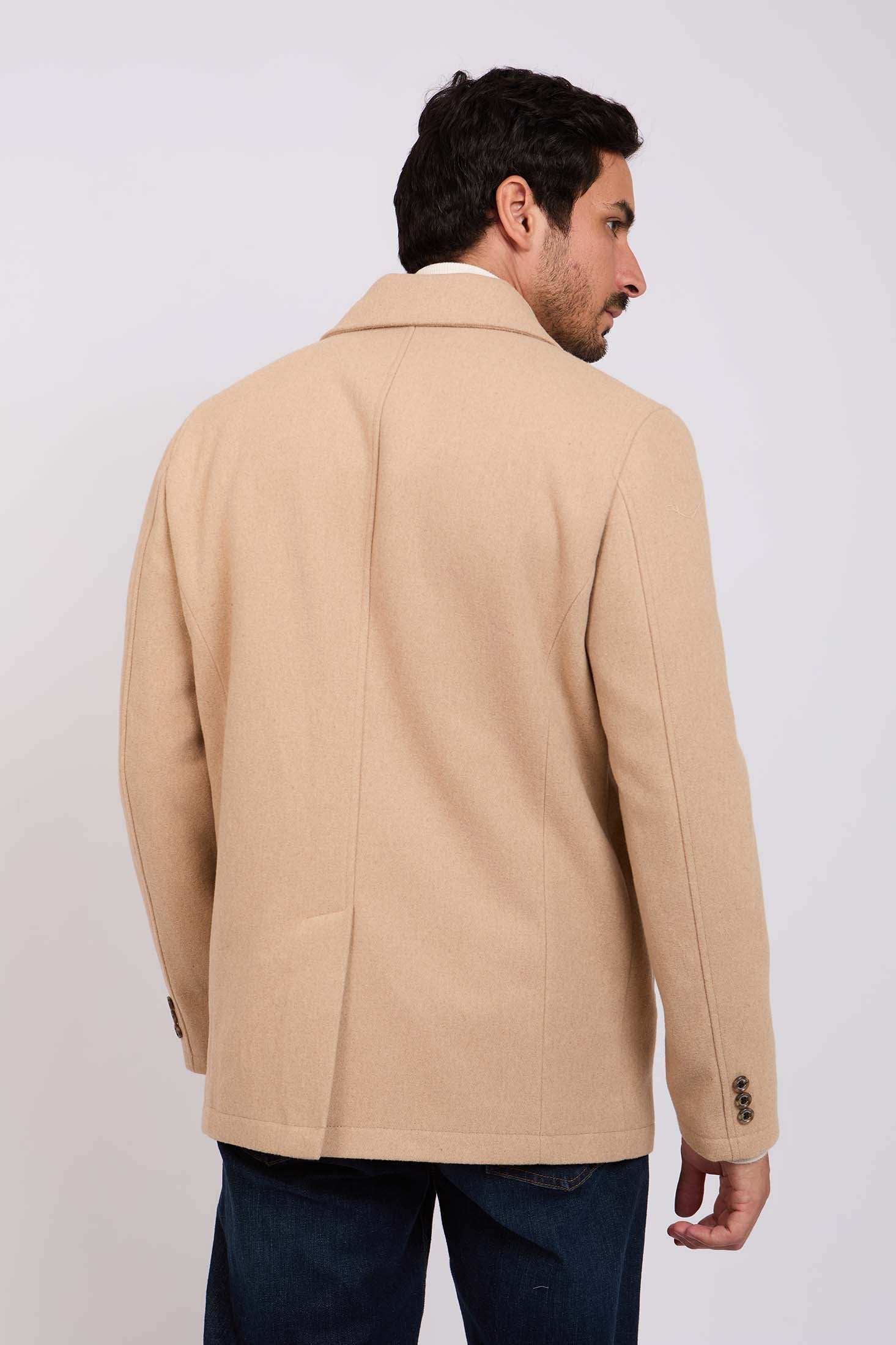 Men Regular Fit Coat Brown - Image 5