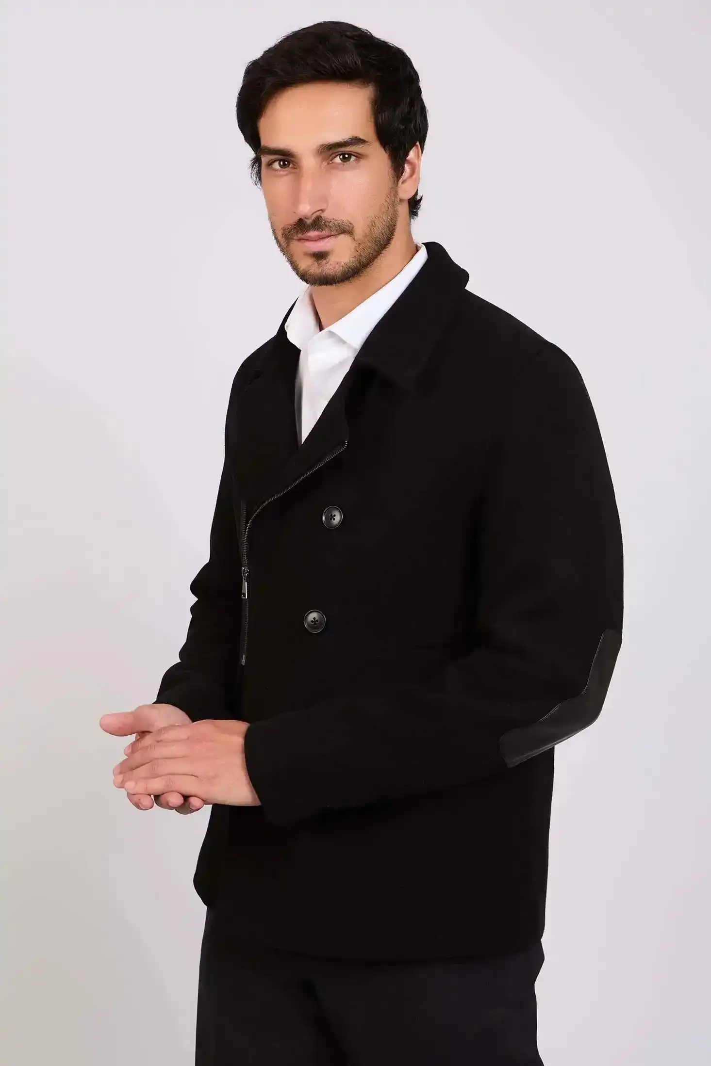 Men Slim Fit Jacket Black - Image 3