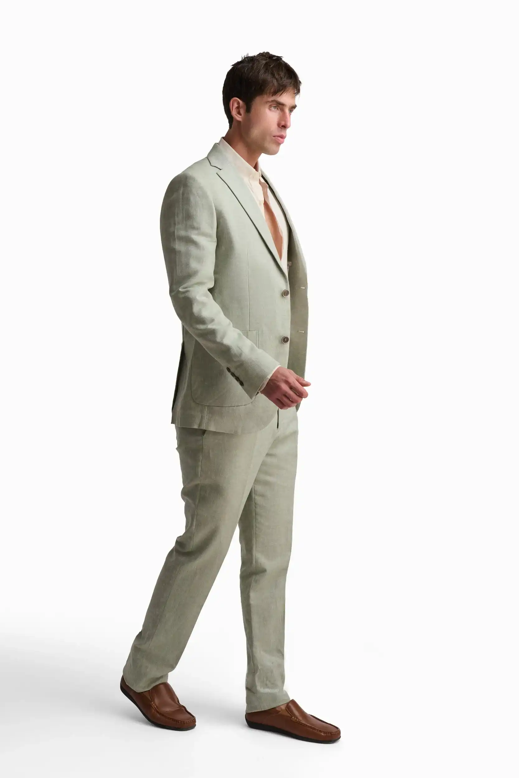 Linen-Cotton Suit Pants - Image 2