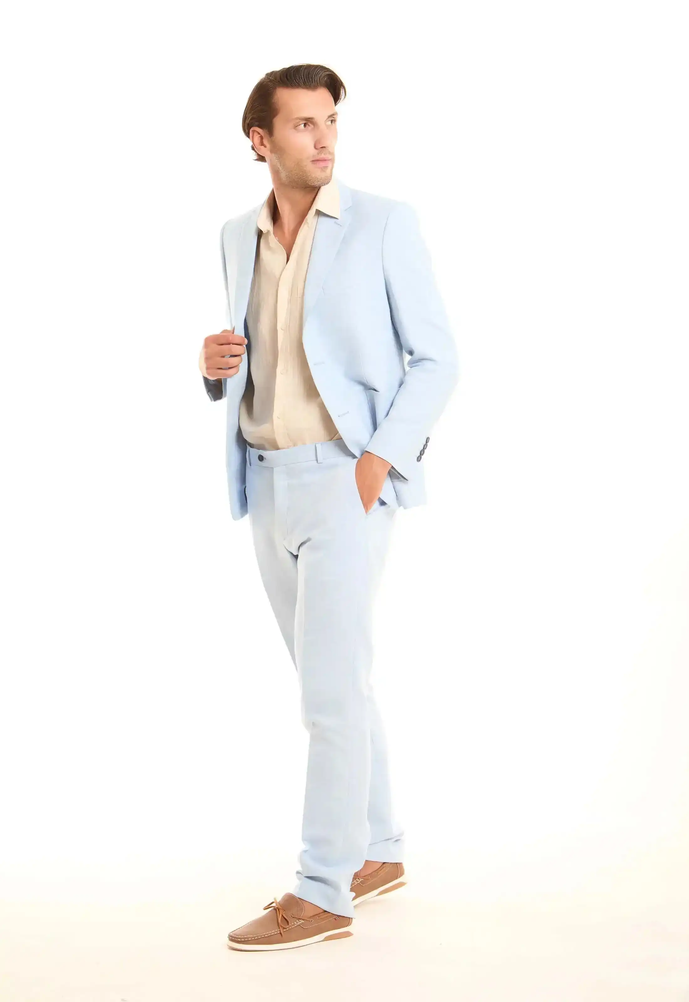 Linen-Cotton Suit Pants - Image 7