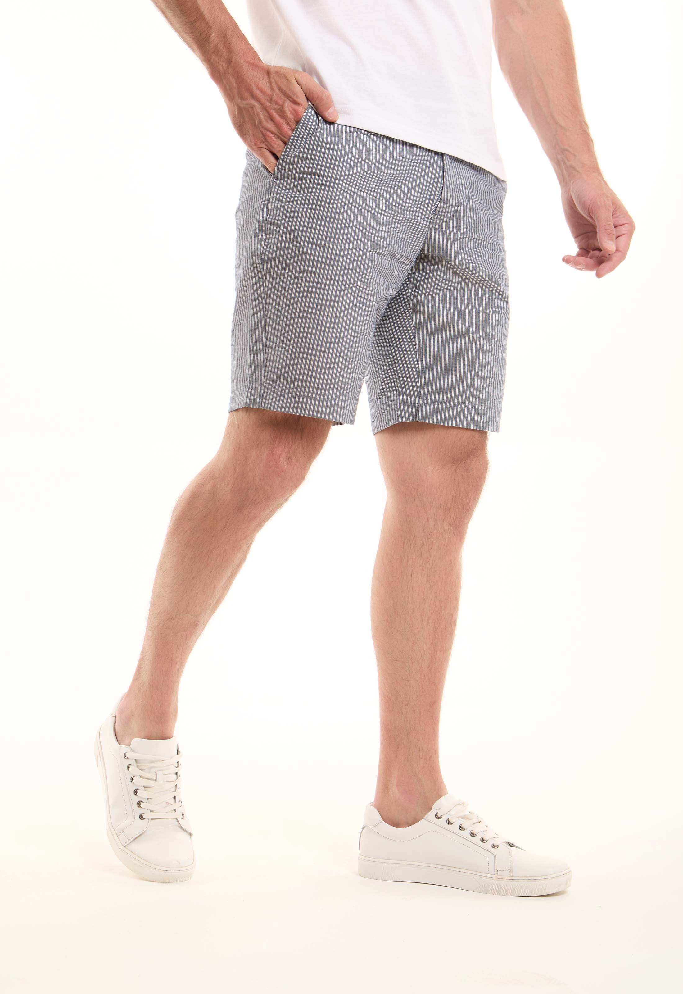 Comfy Striped Cotton Shorts - Image 3