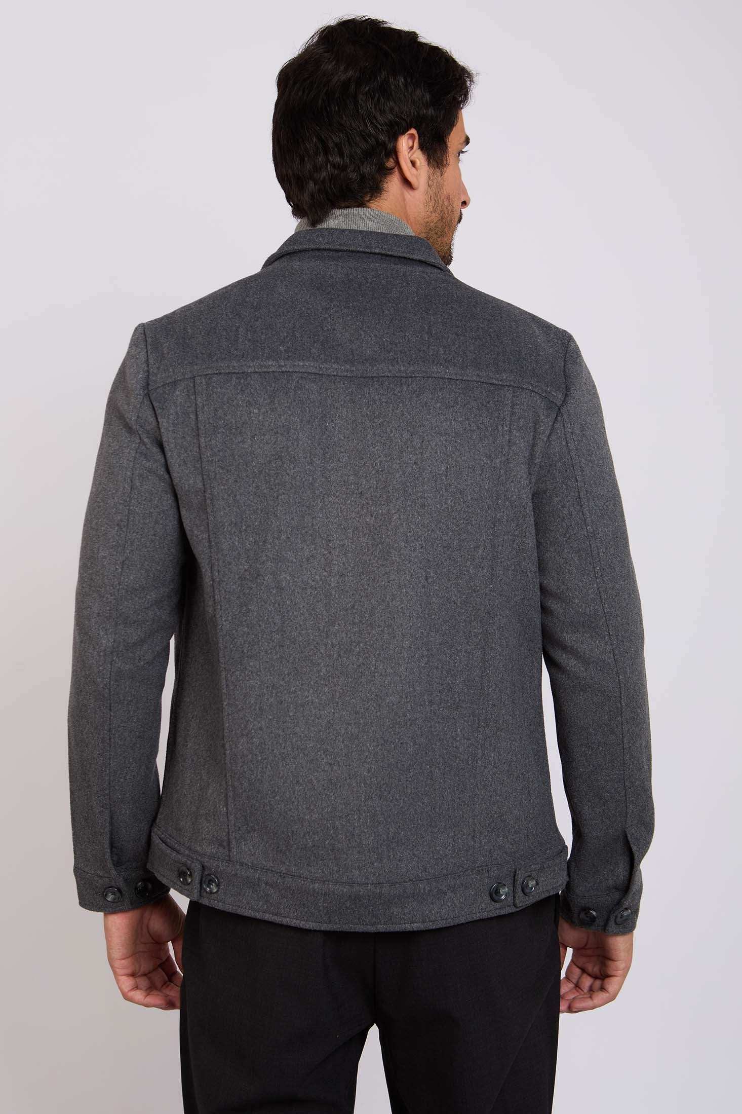 Men Regular Fit Jacket Grey - Image 4