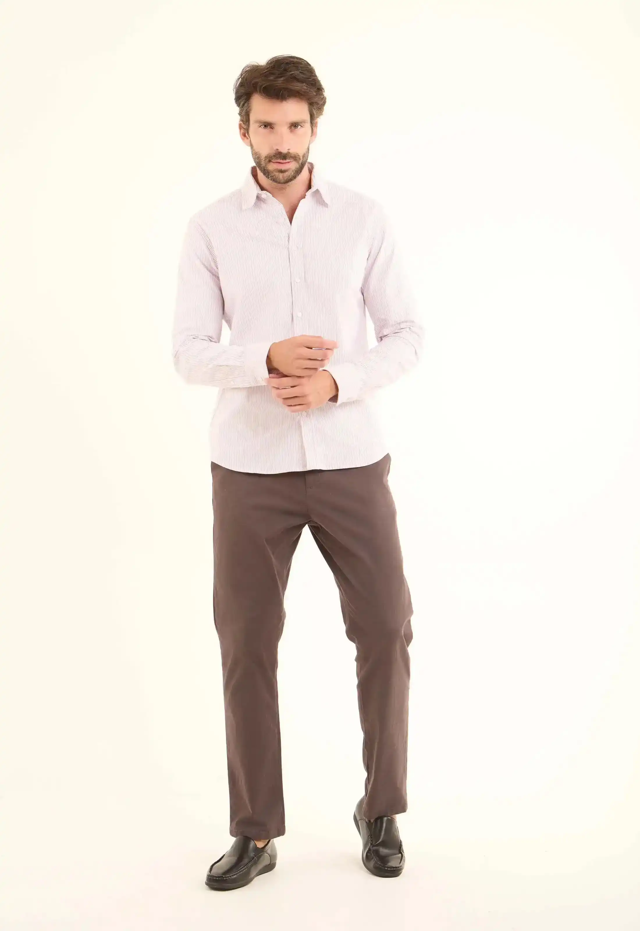Tri-Tone Pencil Stripes Casual Shirt - Image 5