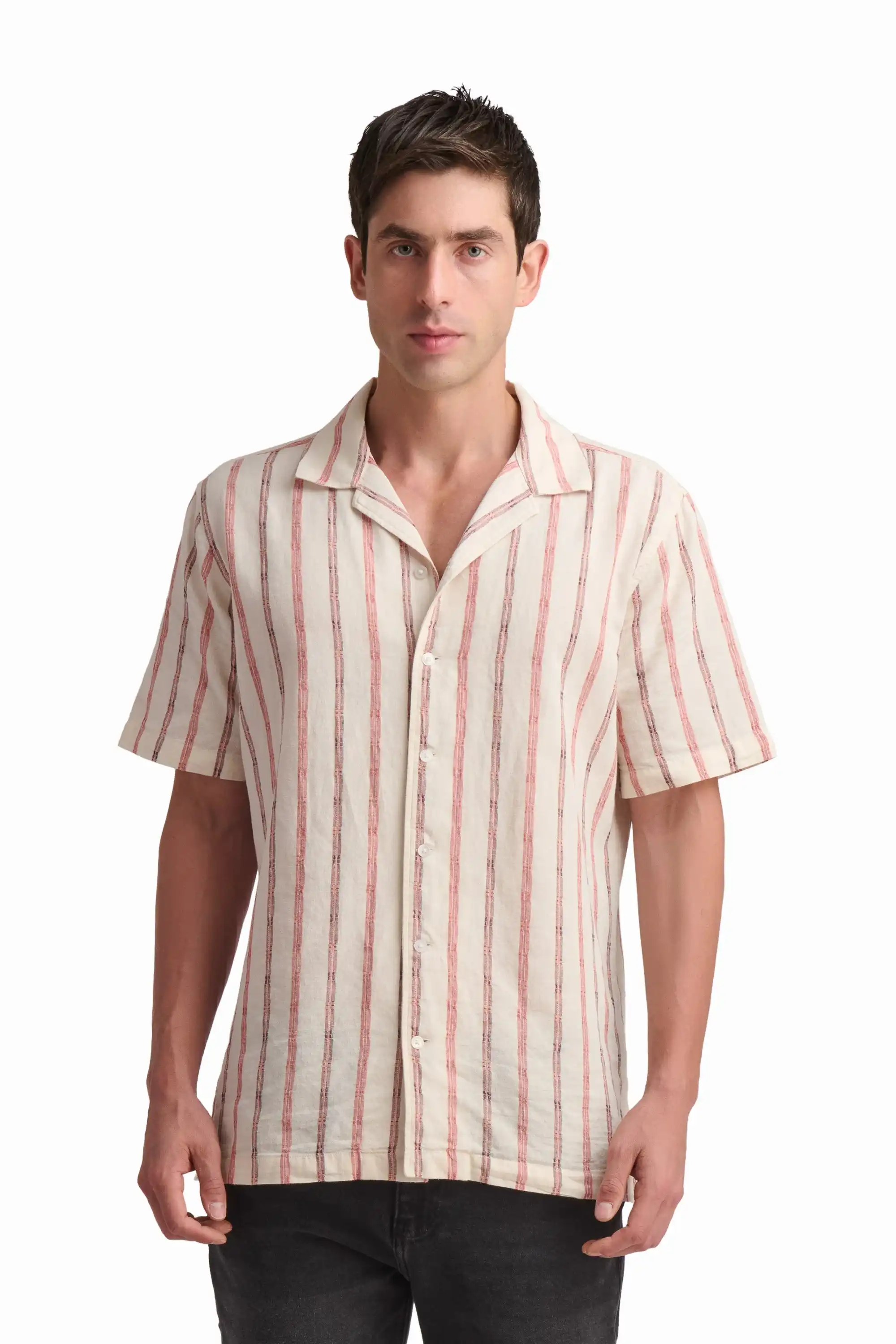 Striped Linen Blend Shirt - Image 2