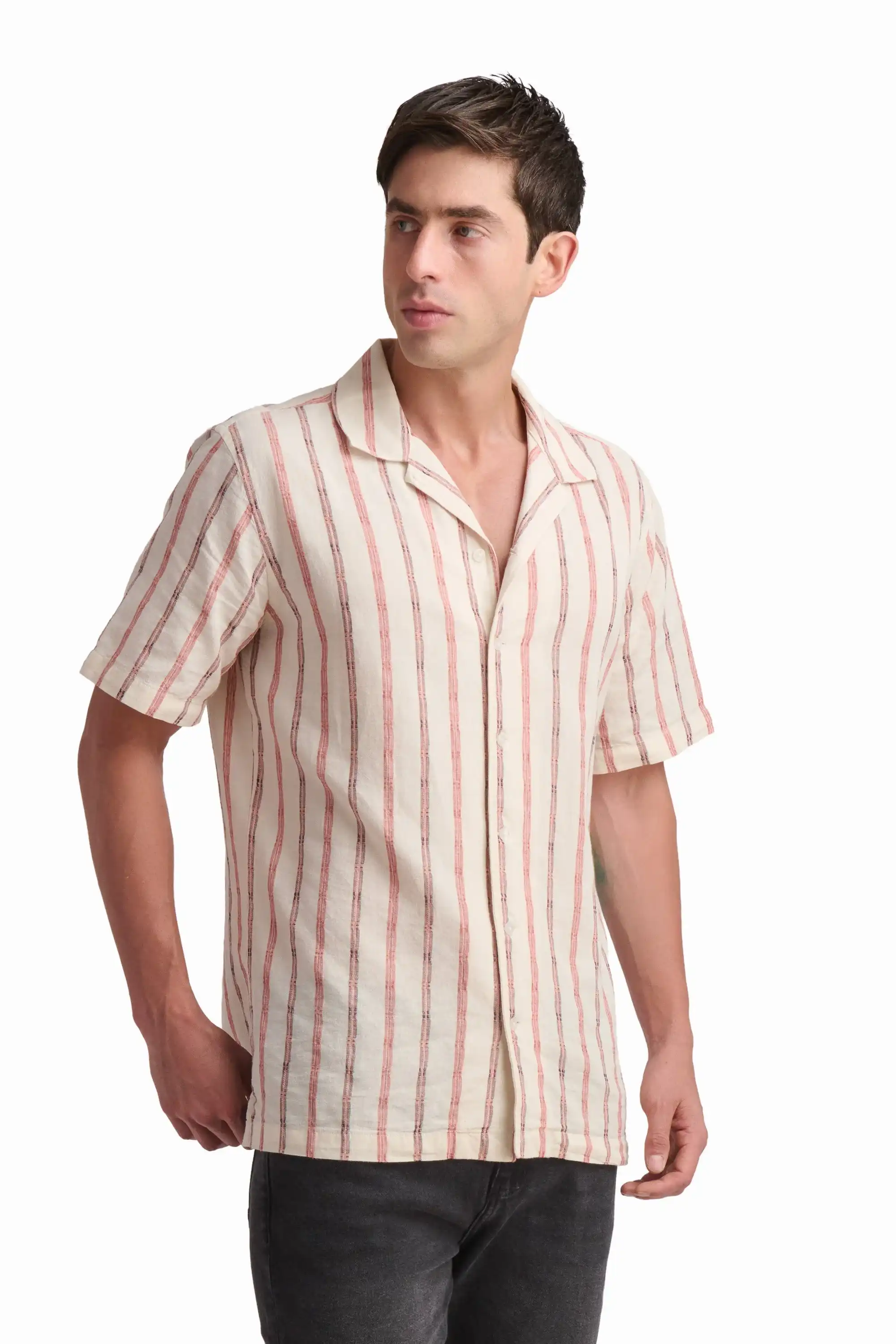 Striped Linen Blend Shirt - Image 3