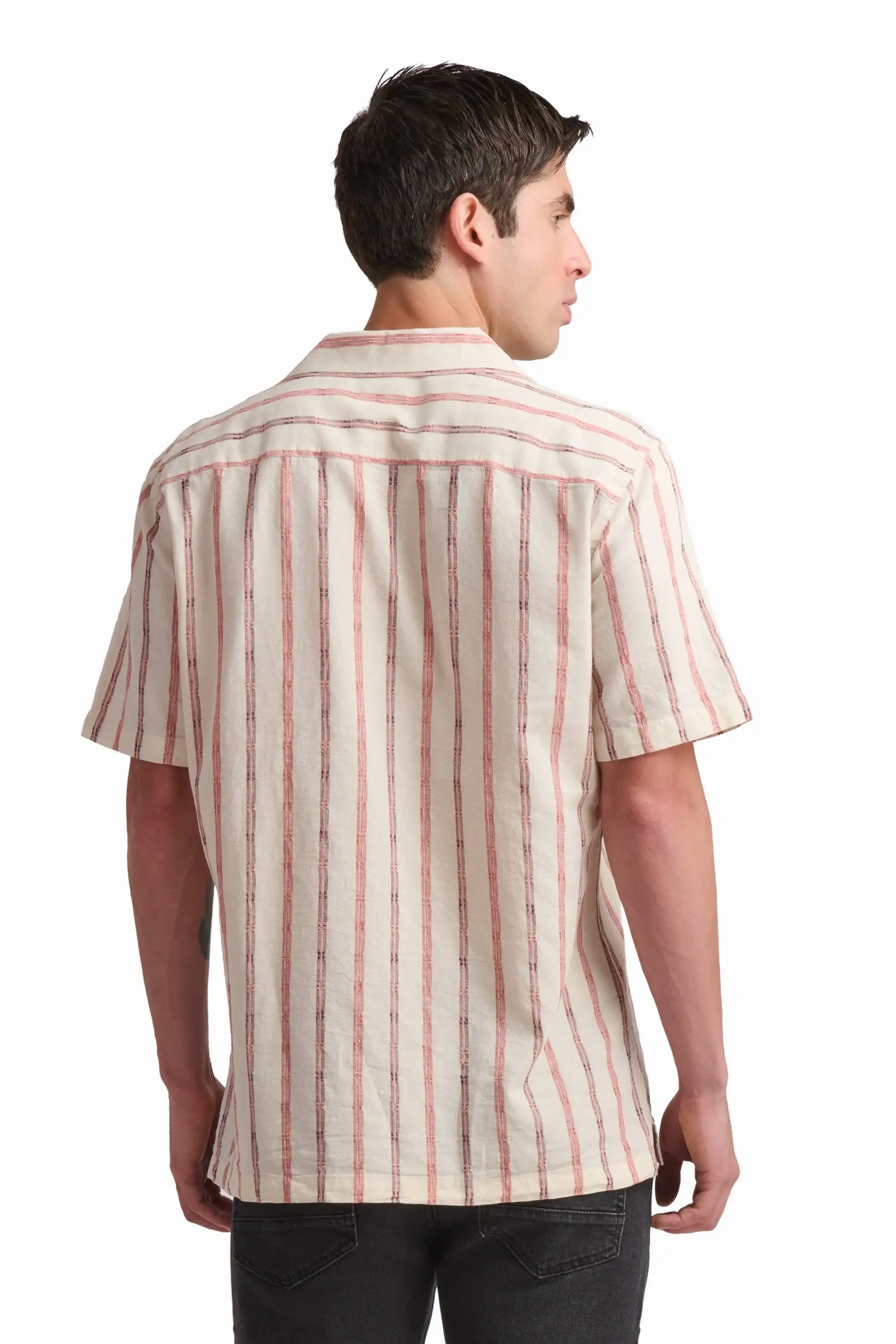 Striped Linen Blend Shirt - Image 4