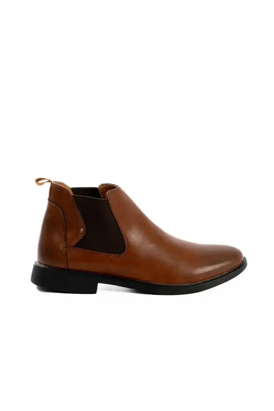 PU & Textile Half Boot with Elastic Side Panels - Image 3