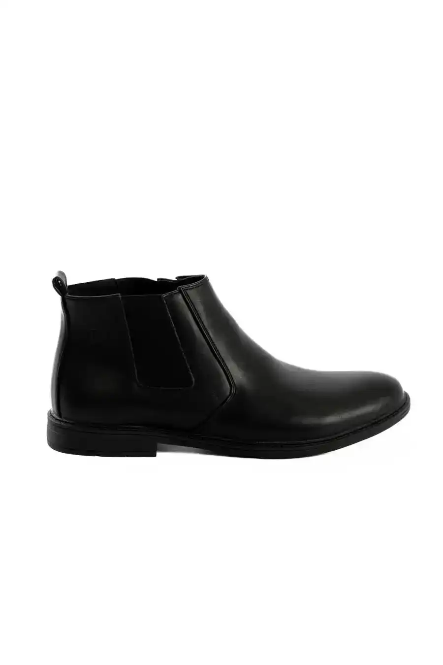 PU & Textile Half Boot with Elastic Side Panels - Image 3