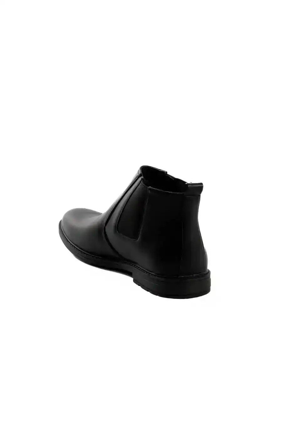 PU & Textile Half Boot with Elastic Side Panels - Image 4