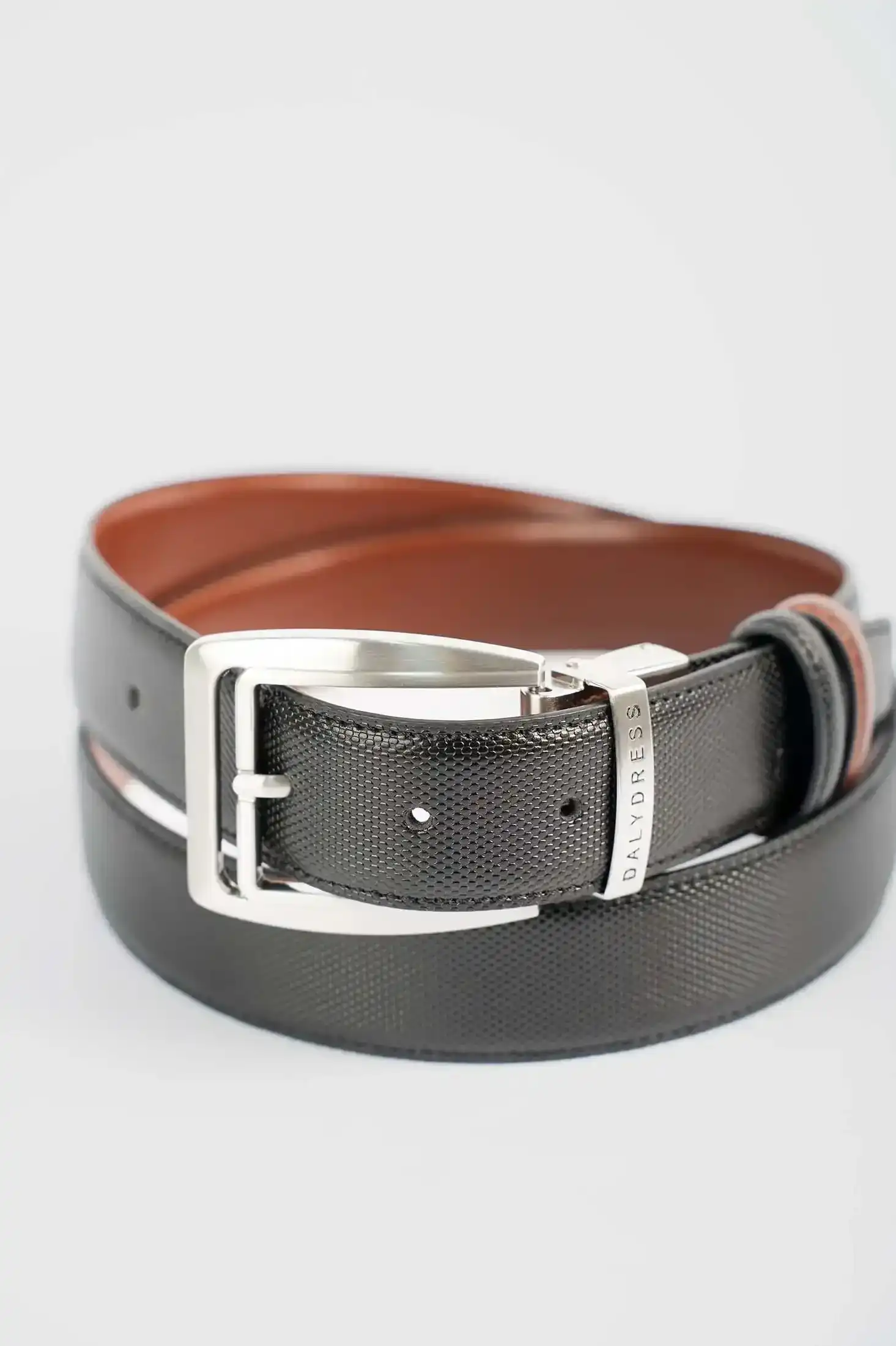 Premium Textured Reversible Leather Belt - Image 6