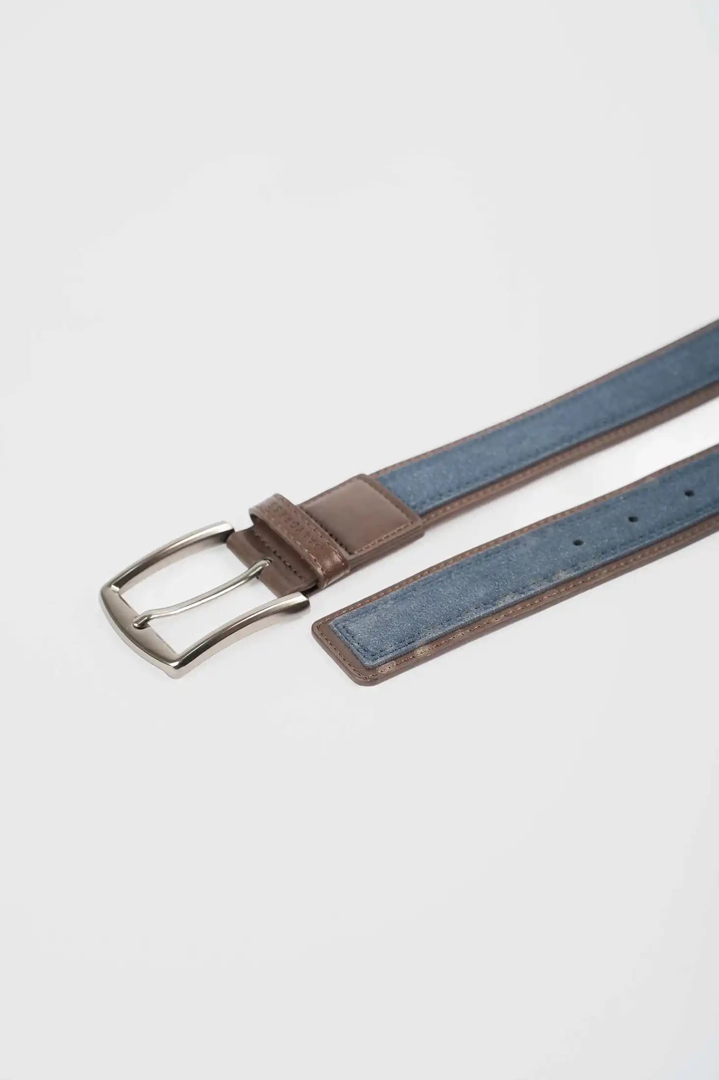 Blue Suede Contrast Belt - Image 3